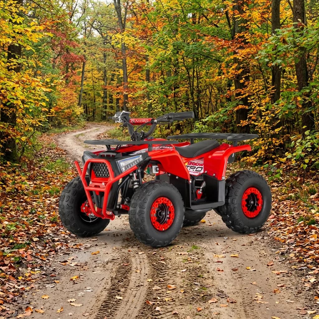 Детско Акумулаторно ATV Nitro Nerino, 1200W, 48V/12Ah, дискови спирачки, Червено