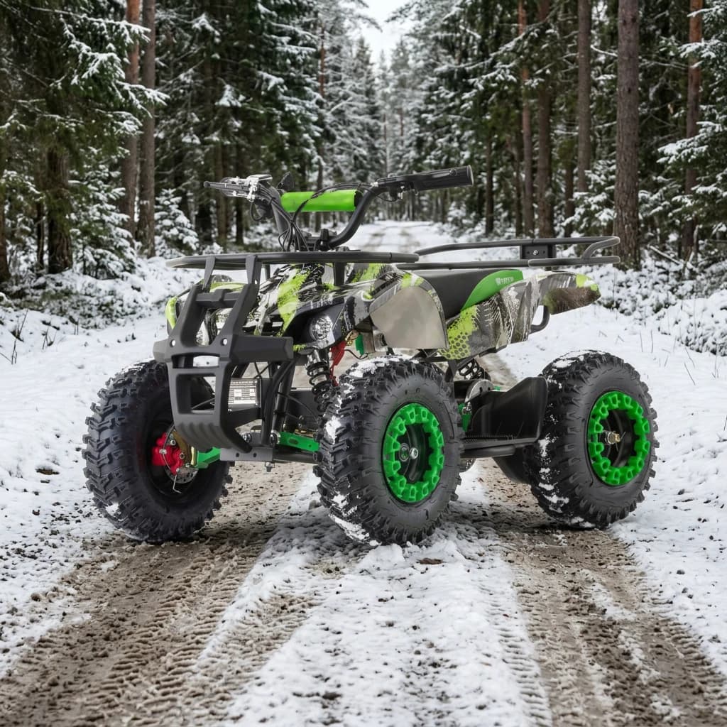 Детско Акумулаторно ATV NITRO Torino Quad, 1200W, 48V/12Ah, До 30 км/ч, Зимни гуми, Зелен графити