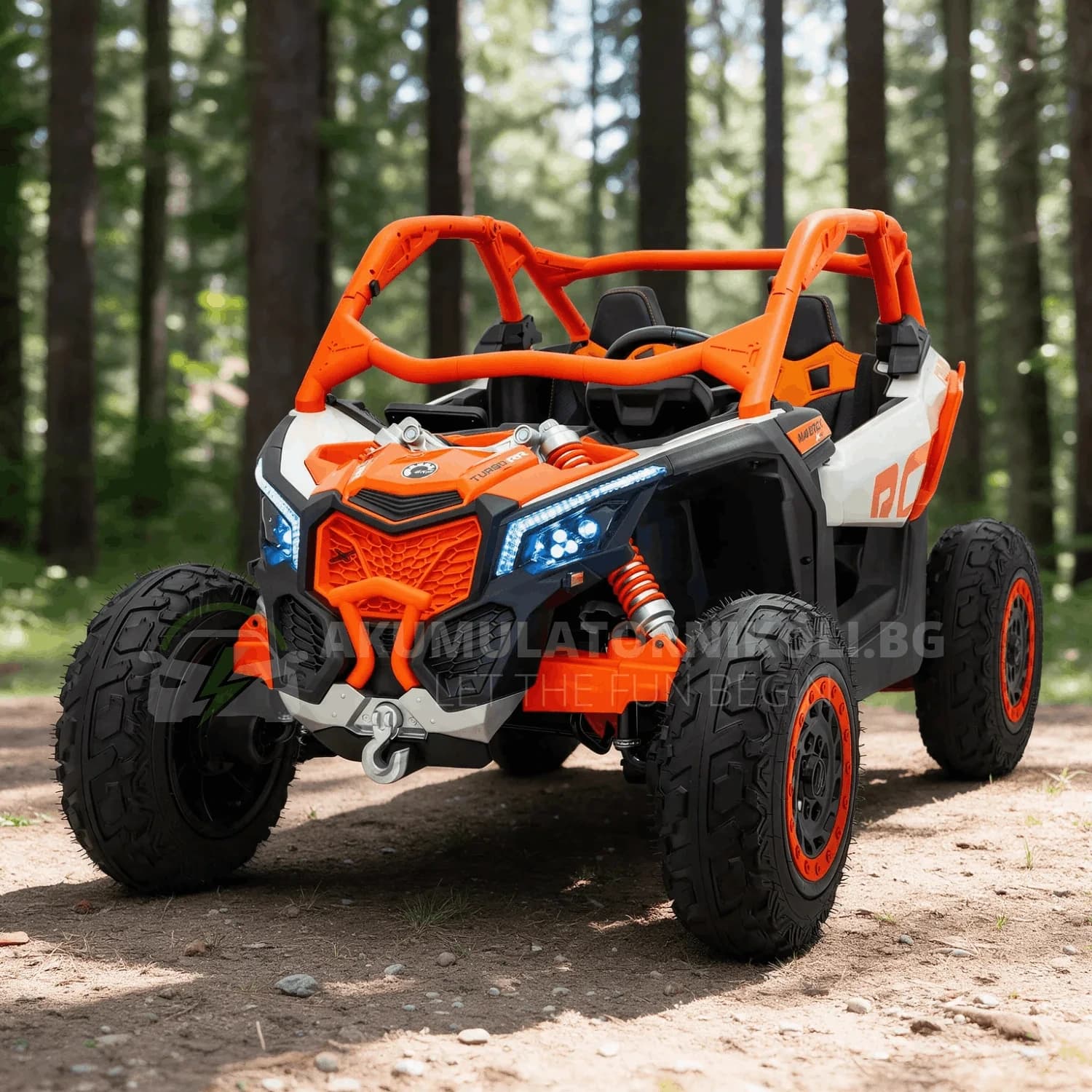 Лицензирано Акумулаторно UTV Can-Am MAVERICK 24V/14Ah, 640W, Надуваеми гуми, Безчеткови мотори