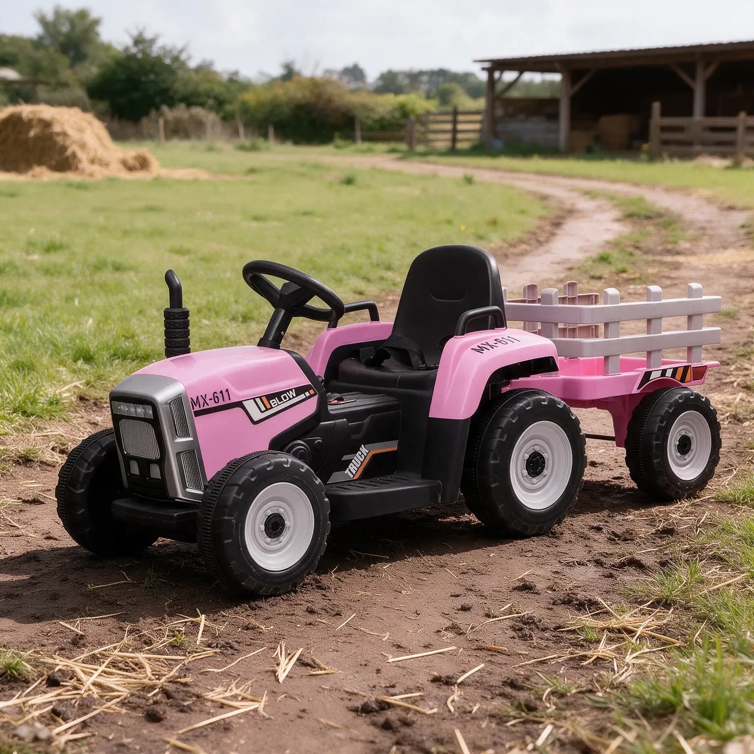 Детски Акумулаторен Трактор BJ-611, 60W, 12V/4.5Ah, R/C 2.4G
