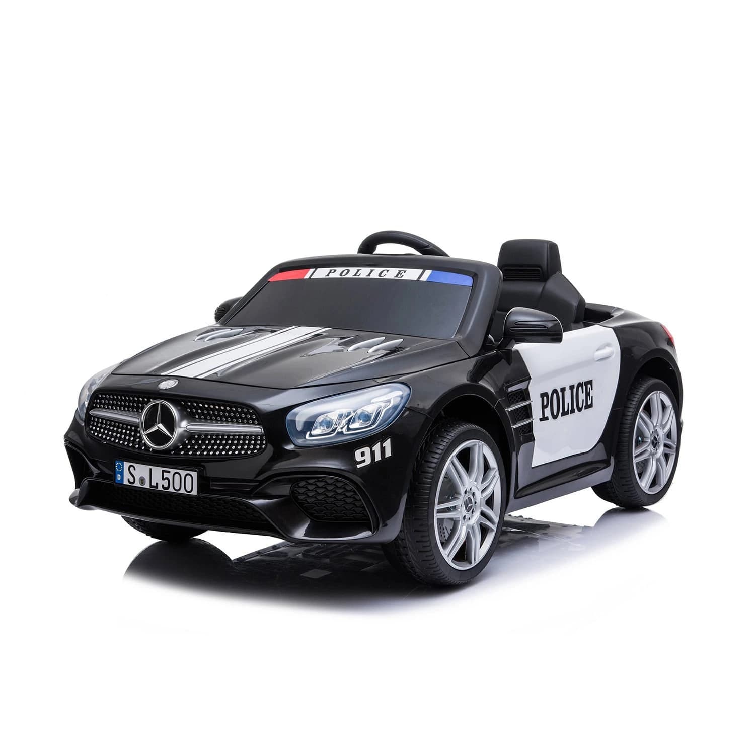 Лицензирана акумулаторна кола Mercedes Benz SL500 Police, 80W, 12V7Ah, R/C 2.4G, EVA гуми