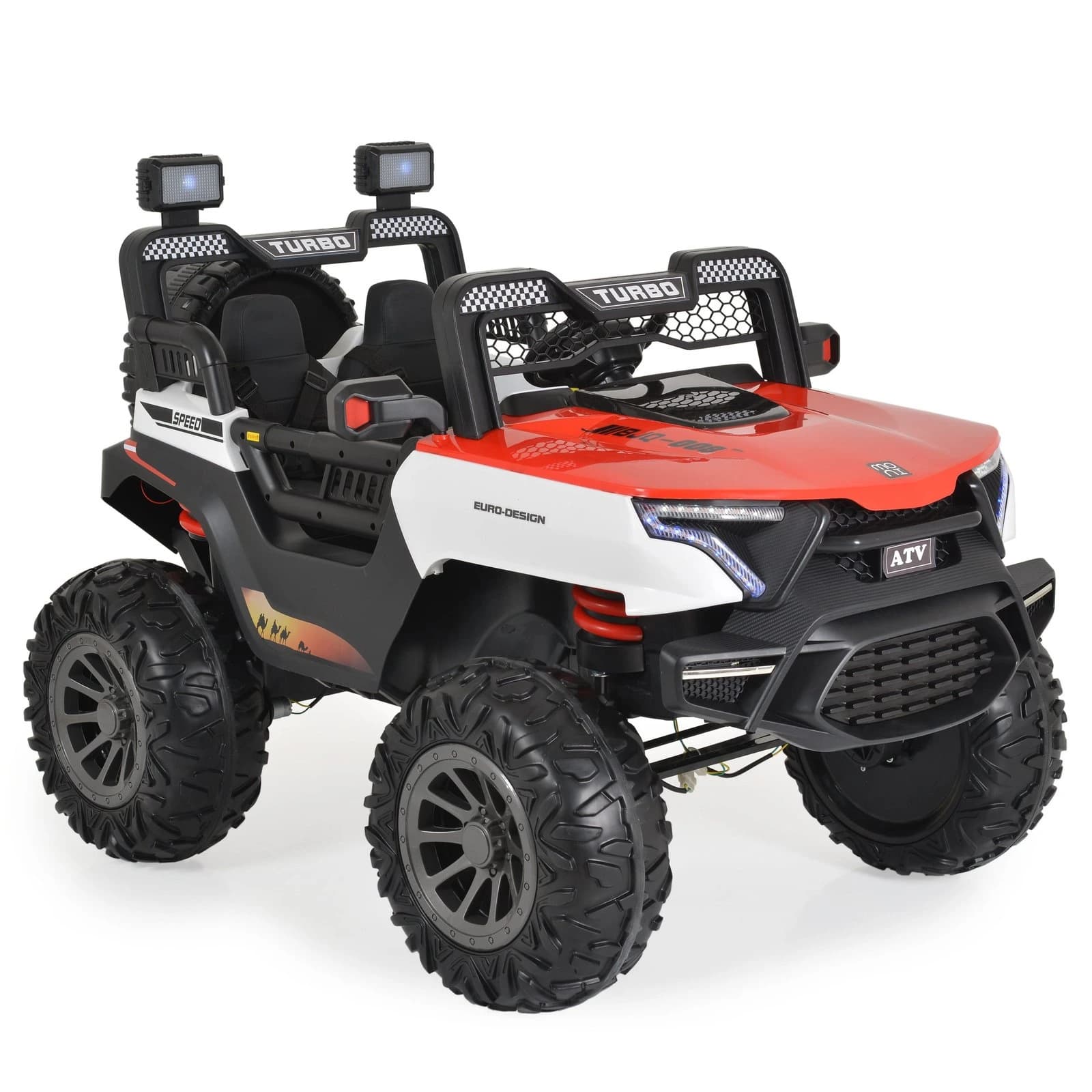 Детски Акумулаторен Джип Turbo, 4x4, 12V/7Ah, EVA гуми, R/C 2,4G