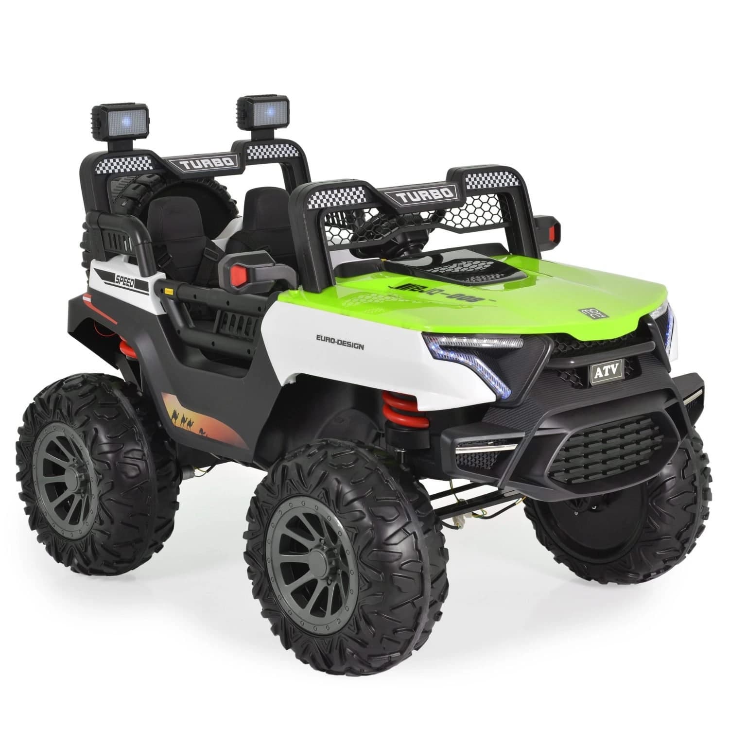 Детски Акумулаторен Джип Turbo, 4x4, 12V/7Ah, EVA гуми, R/C 2,4G