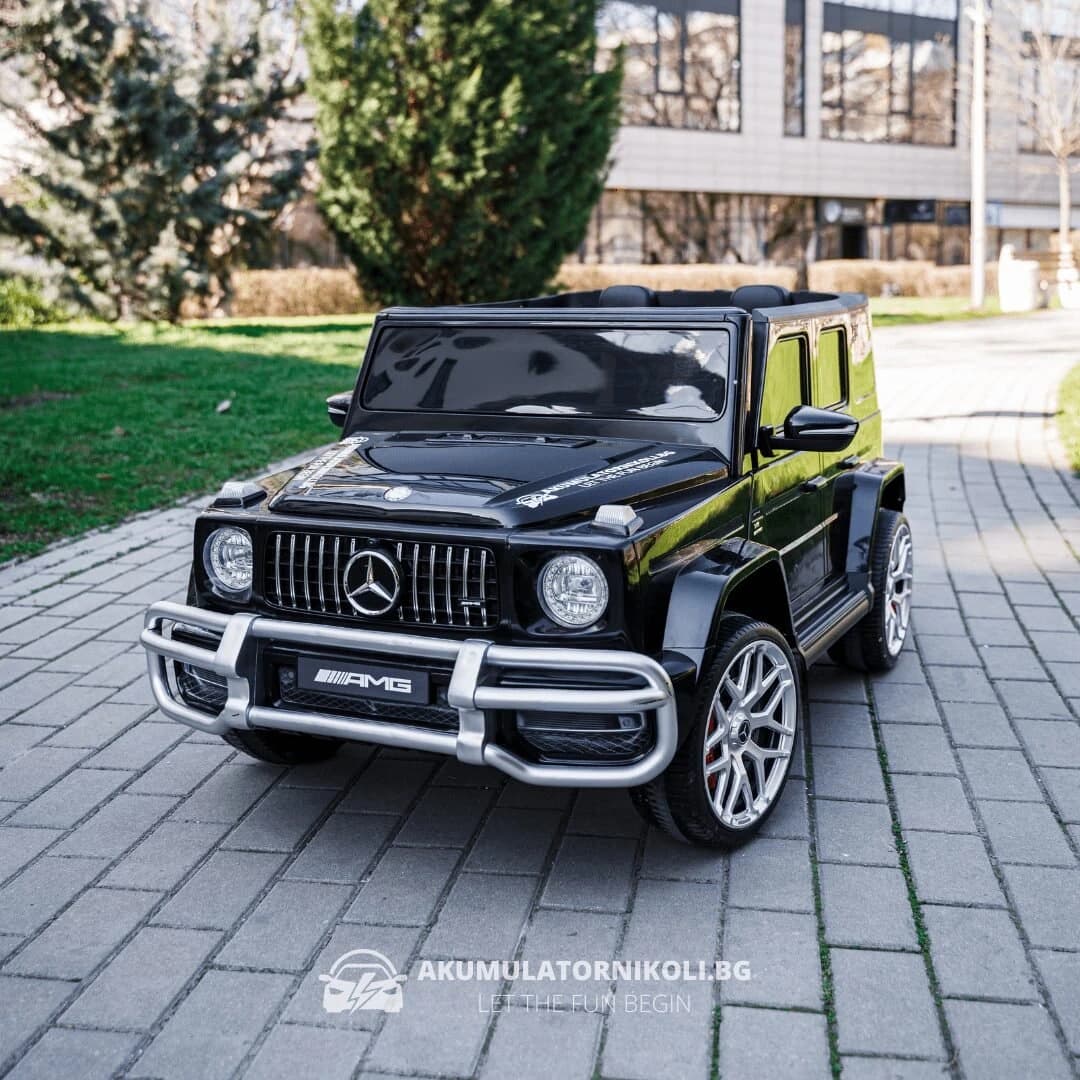 Лицензиран Акумулаторен Джип Mercedes G63 AMG XXL, 4x4, 300W, 12V/7Ah, EVA гуми, Черен