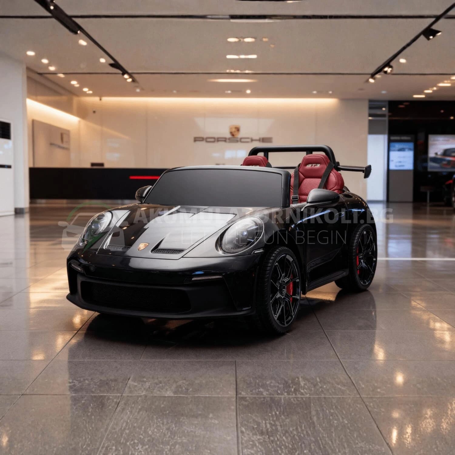 Лицензирана акумулаторна кола Porsche 911 2026, GT3, 24V7Ah, 800W, 4x4, Металик боя, MP4