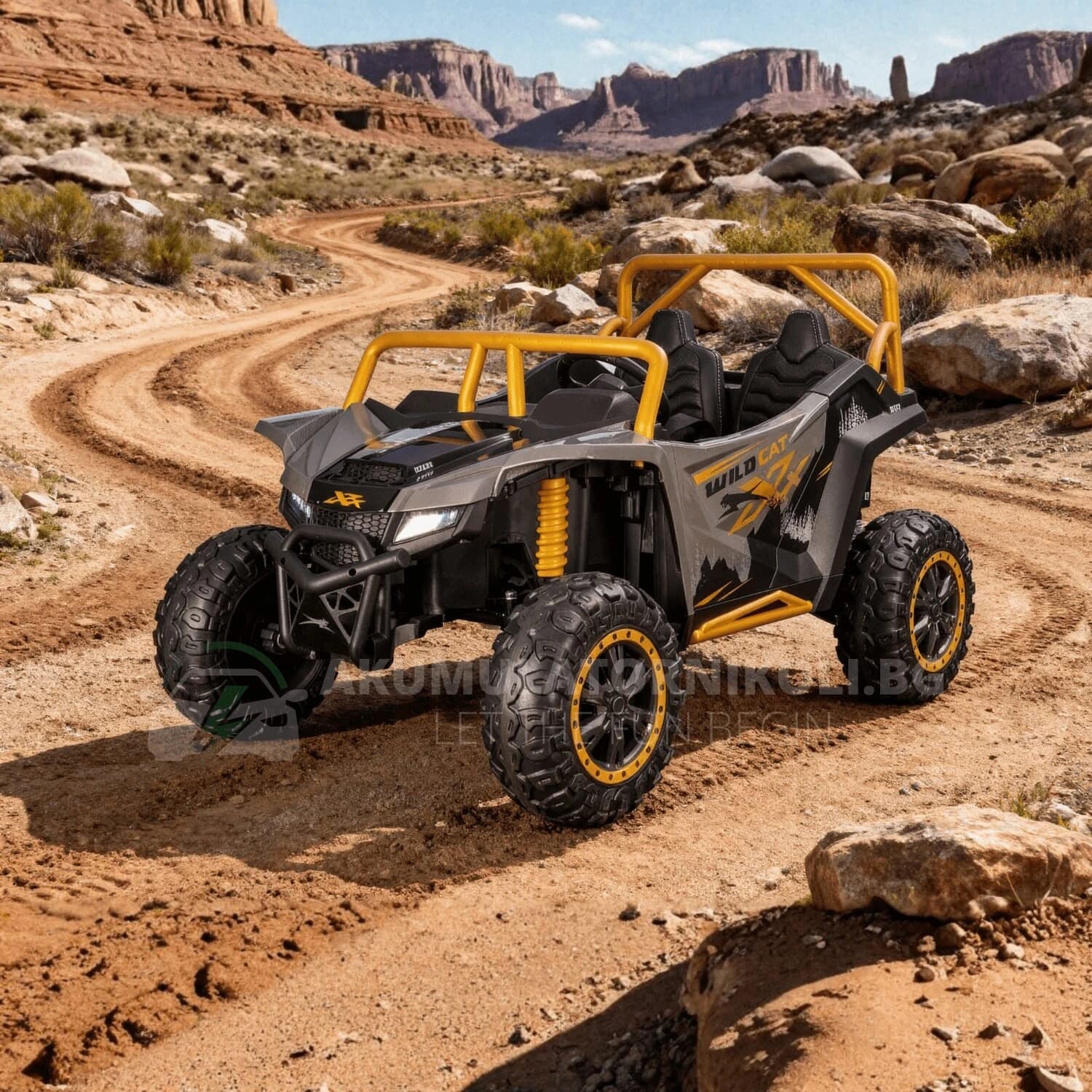 Лицензирано Акумулаторно UTV Arctic Cat, Wild Cat 2026, 800W, 24V7Ah, R/C, 4X4, EVA гуми