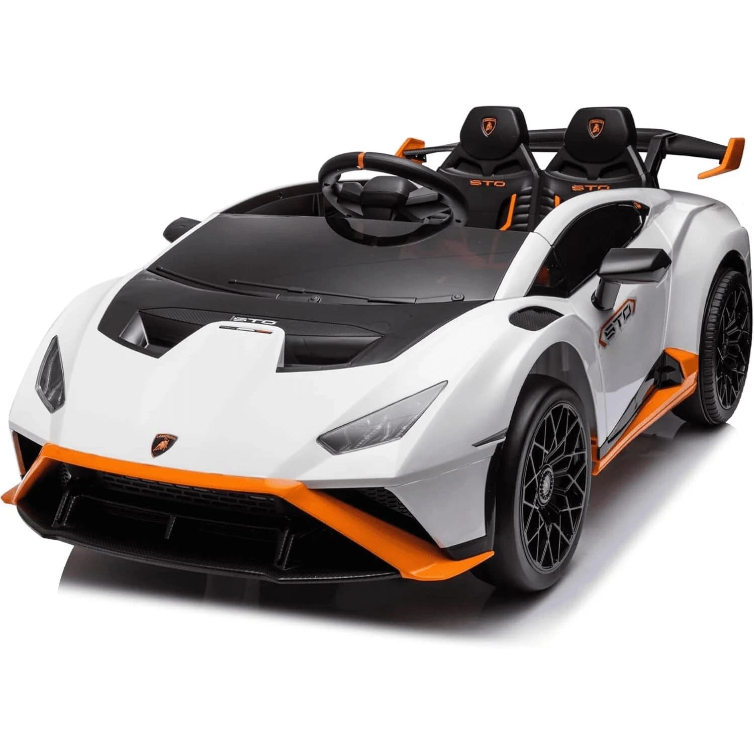 Лицензирана акумулаторна кола Lamborghini Huracán STO, 100W, 12V/7Ah, EVA гуми, MP3