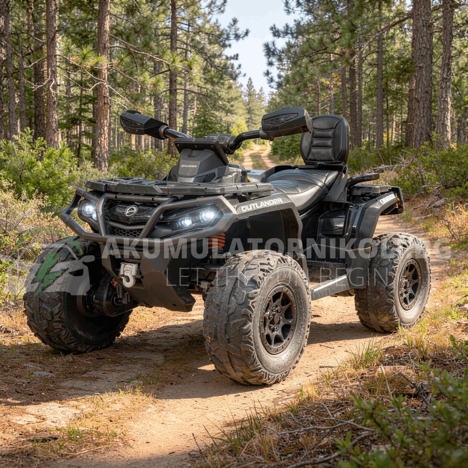 Лицензирано детско ATV CAN-AM Outlander, 800W, 4x4, 24V/7Ah, MP3