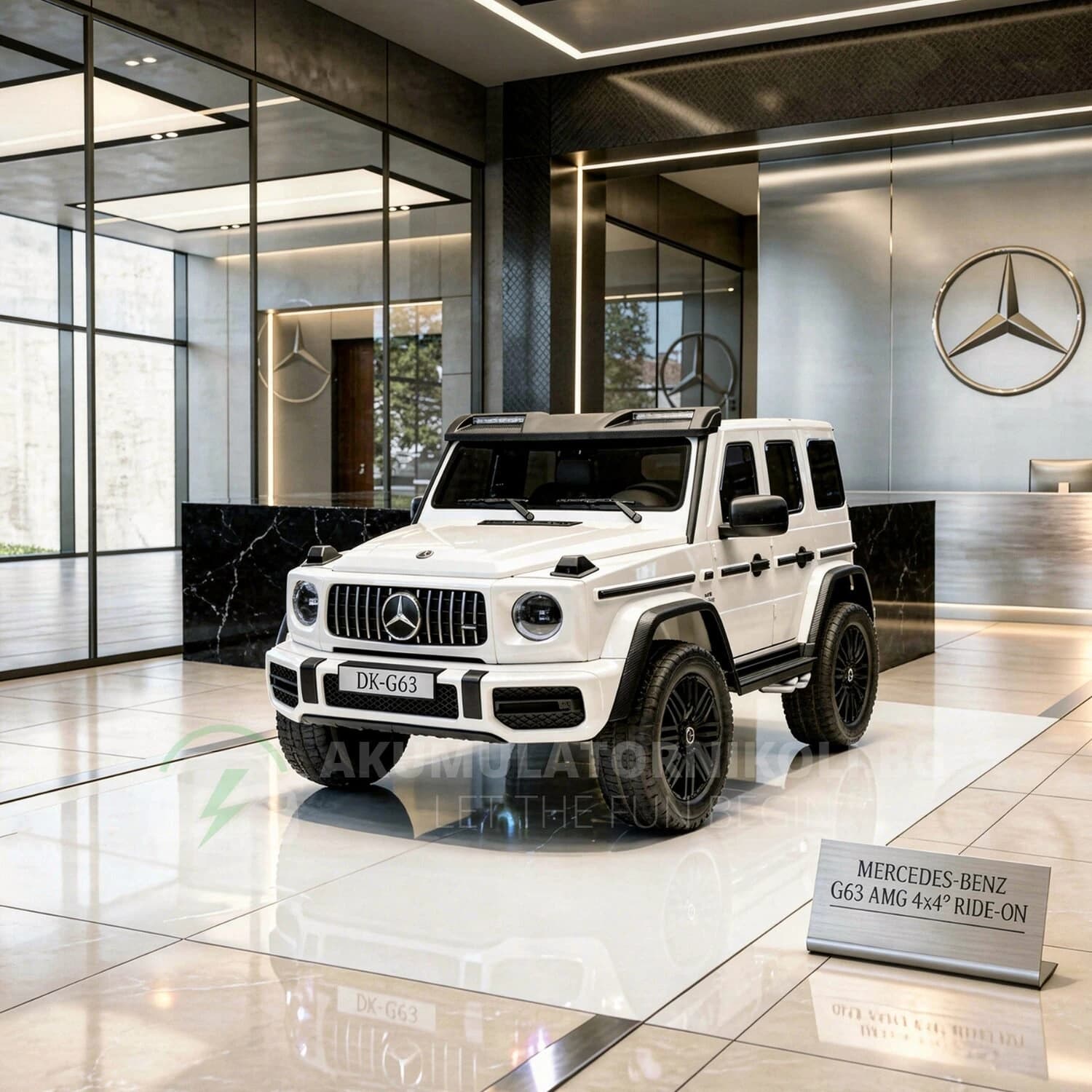 Лицензиран Акумулаторен Джип Mercedes Benz G63 AMG PREMIUM, 2026, 4x4, Mp3, 800W, 24V