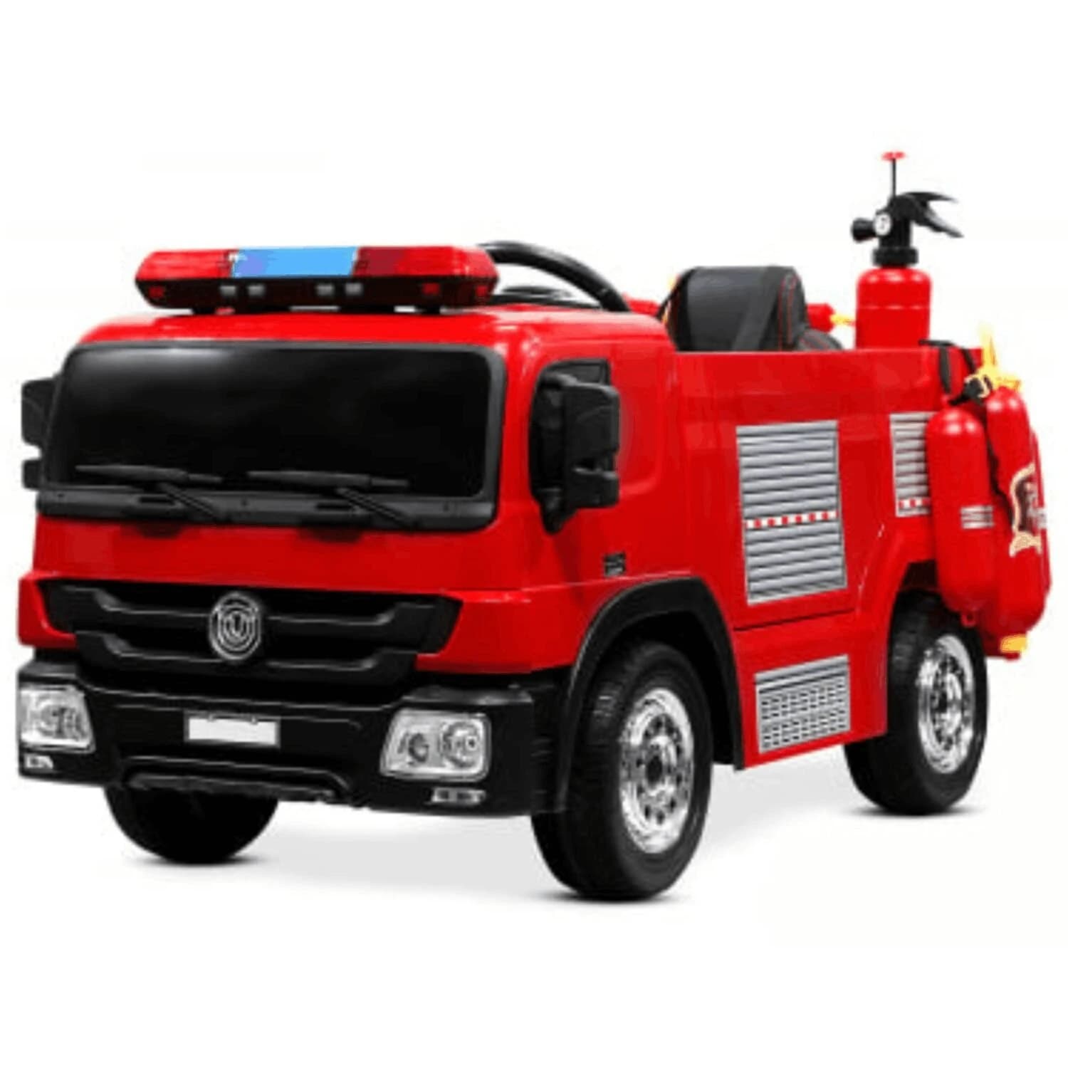 Детска Акумулаторна Пожарна, 12V/7Ah, 90W, EVA гуми, Кожена седалка, MP3, R/C