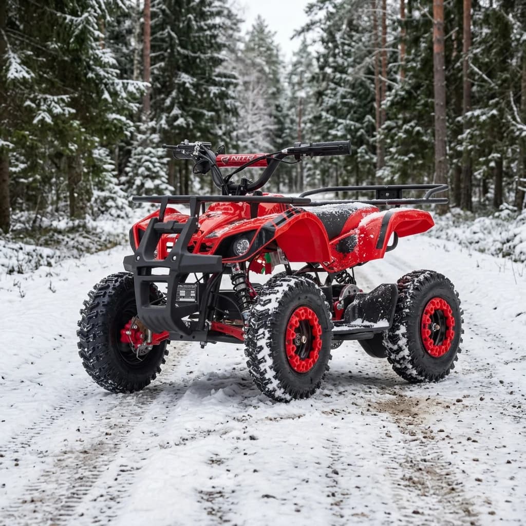 Детско Акумулаторно ATV NITRO Torino Quad, 1200W, 48V/12Ah, До 30 км/ч, Зимни гуми, Червен