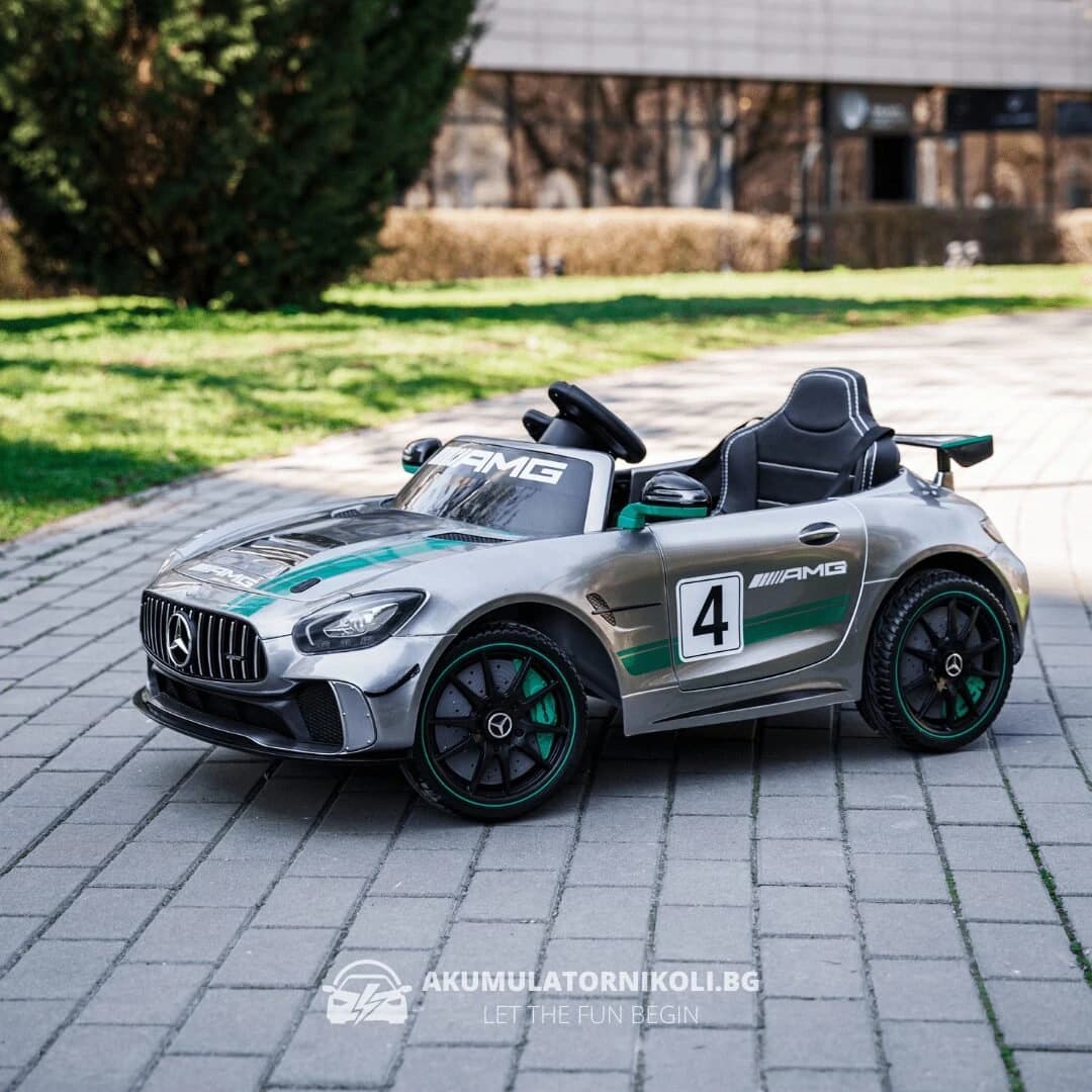 Лицензирана Акумулаторна Кола Mercedes GT4 EVO, 100W, 12V/7Ah, EVA гуми, R/C 2.4
