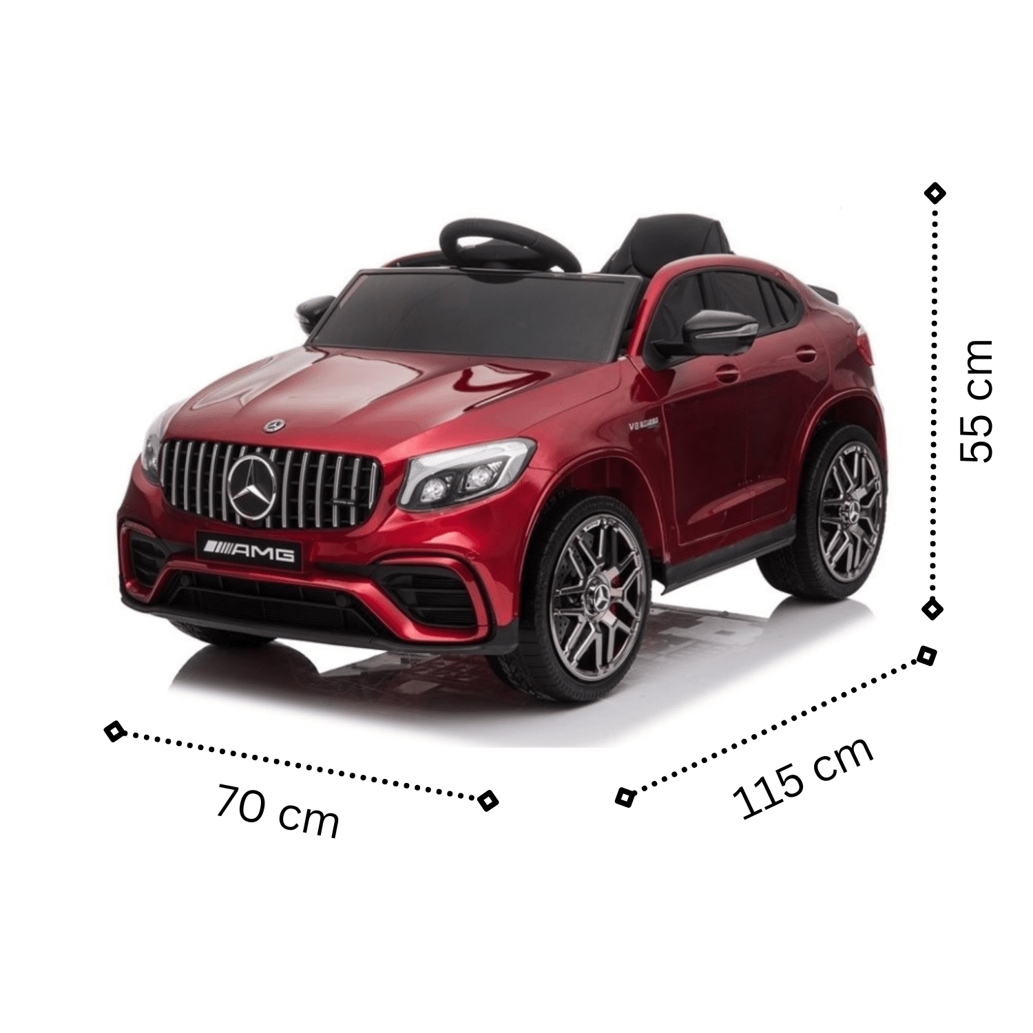 Лицензиран акумулаторен джип Mercedes GLC 63S AMG, 12V7Ah, R/C 2,4G, EVA гуми - Image 7
