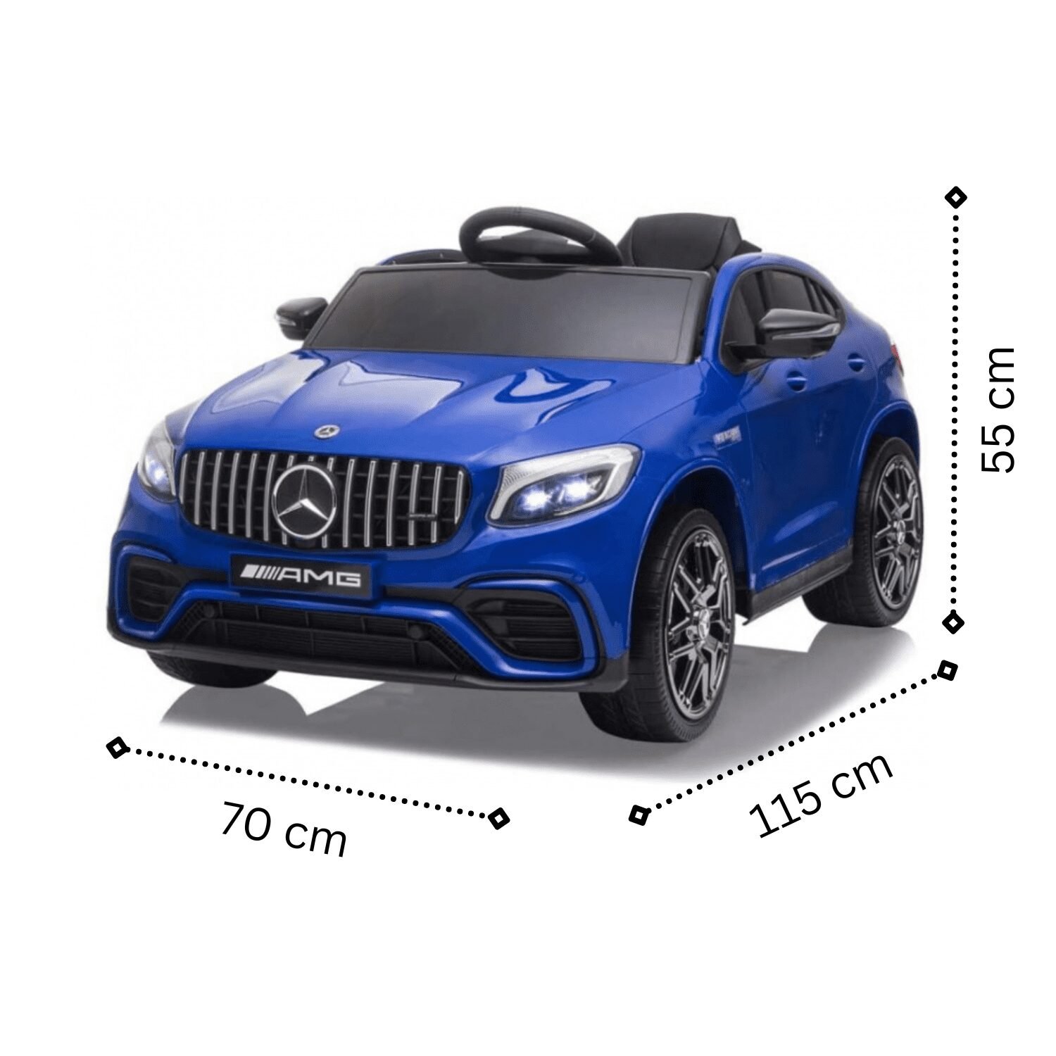 Лицензиран акумулаторен джип Mercedes GLC 63S AMG, 12V7Ah, R/C 2,4G, EVA гуми - Image 4