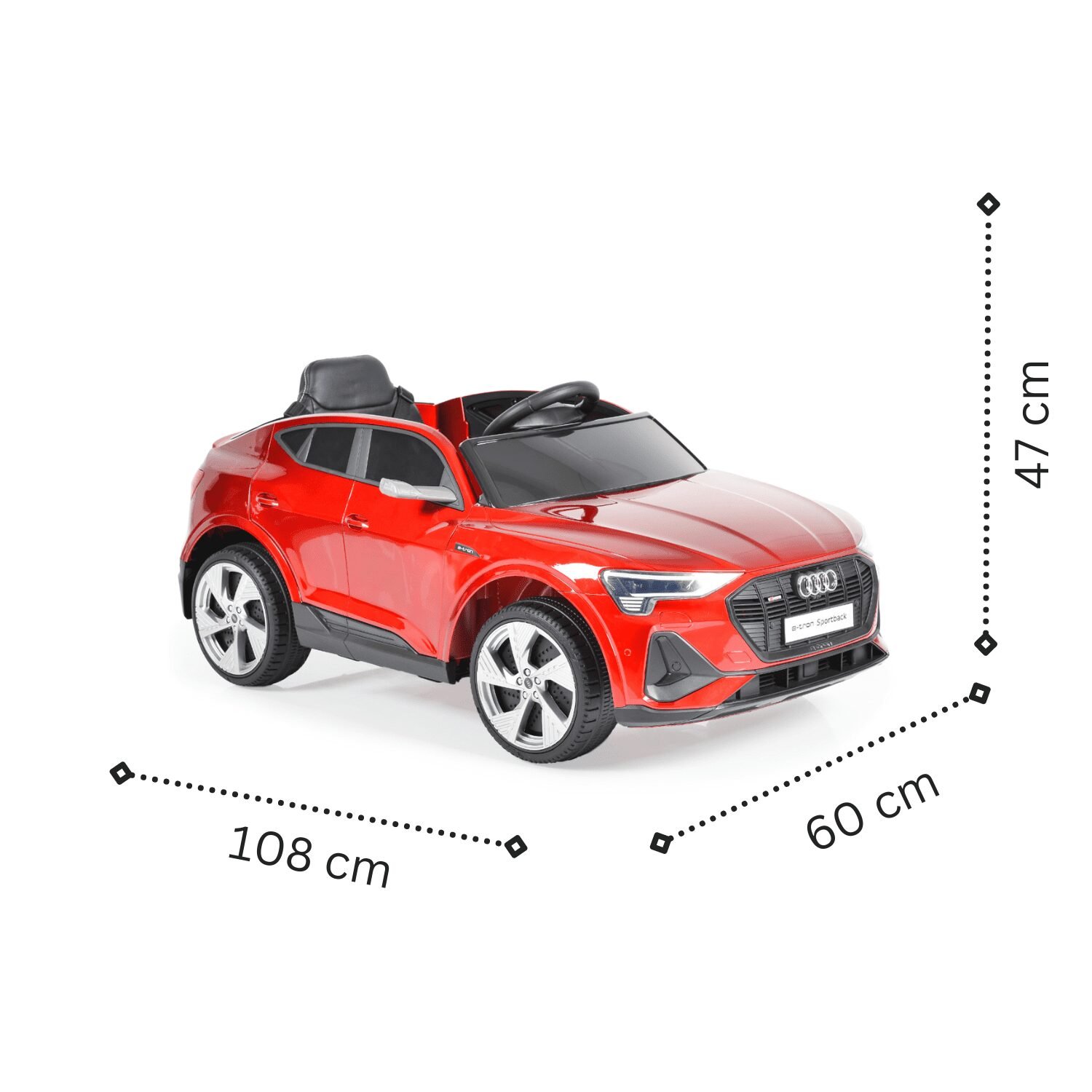 Лицензиран акумулаторен джип Audi Sportback, 12V7AH, R/C 2.4G, EVA гуми - Image 16