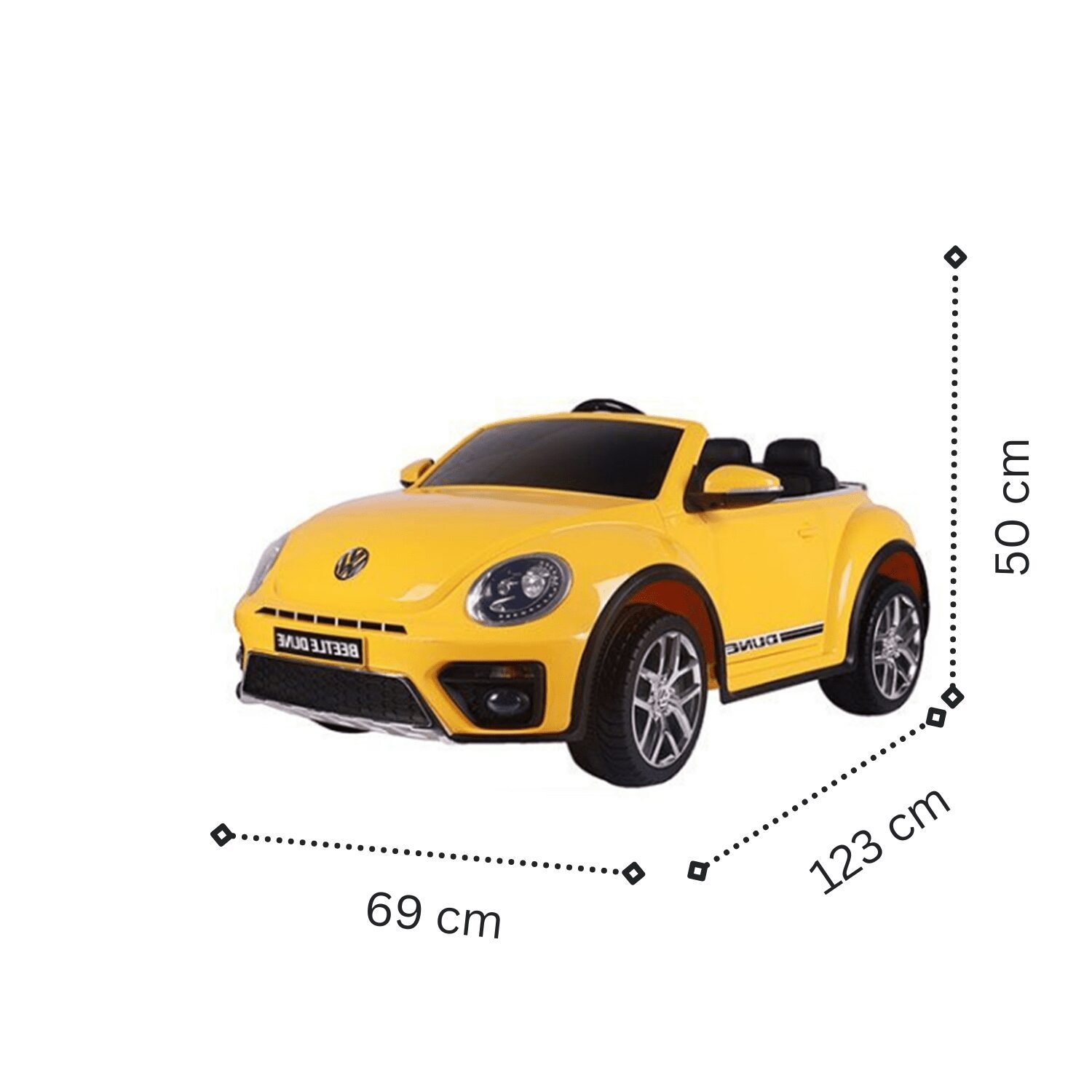 Лицензирана акумулаторна кола Volkswagen Beetle, 80W, 12V7Ah, R/C 2.4G, EVA гуми - Image 14
