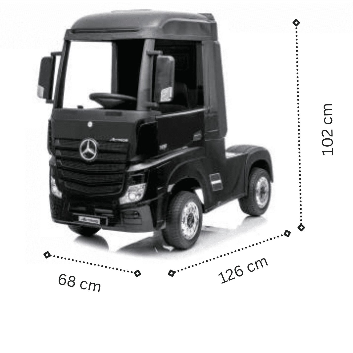 Лицензиран Акумулаторен Камион Mercedes ACTROS, 12V/14Ah, 180W, 4х4, R/C 2.4, EVA гуми - Image 11