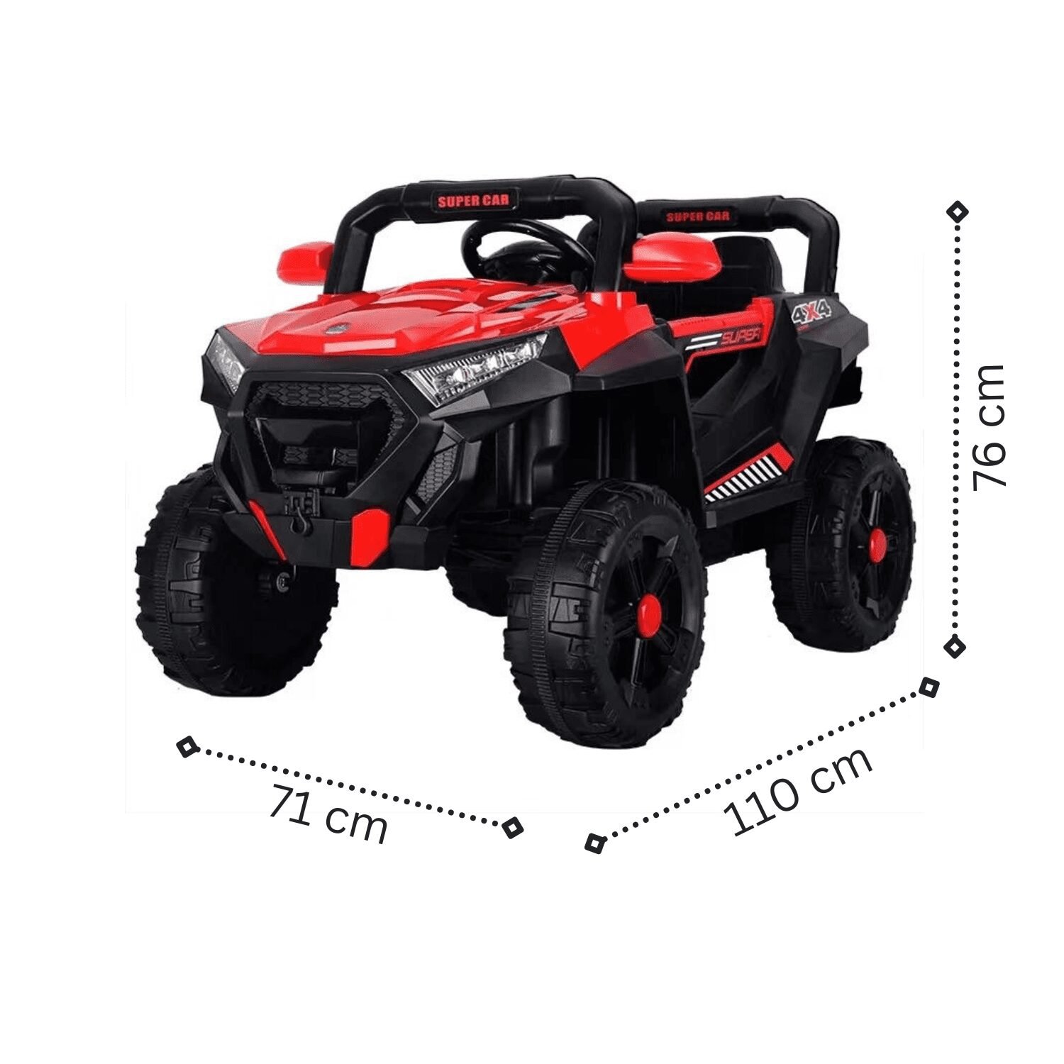 Акумулаторен Джип SuperCar, 100W, 12V/7Ah, R/C 2.4, 4x4 - Image 24