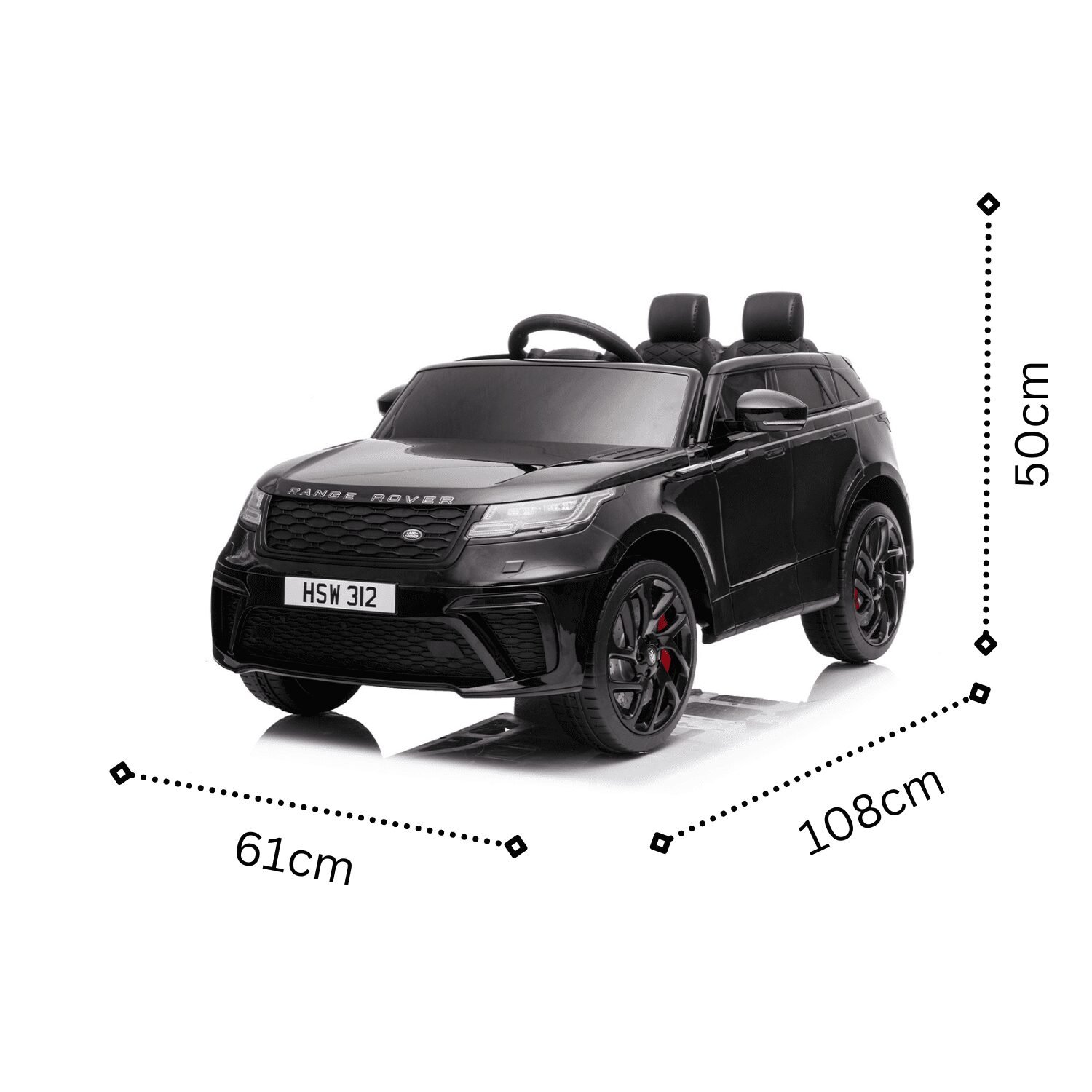 Лицензиран акумулаторен джип Range Rover Velar, 80W, 12V7AH, R/C 2.4 G, EVA гуми - Image 7