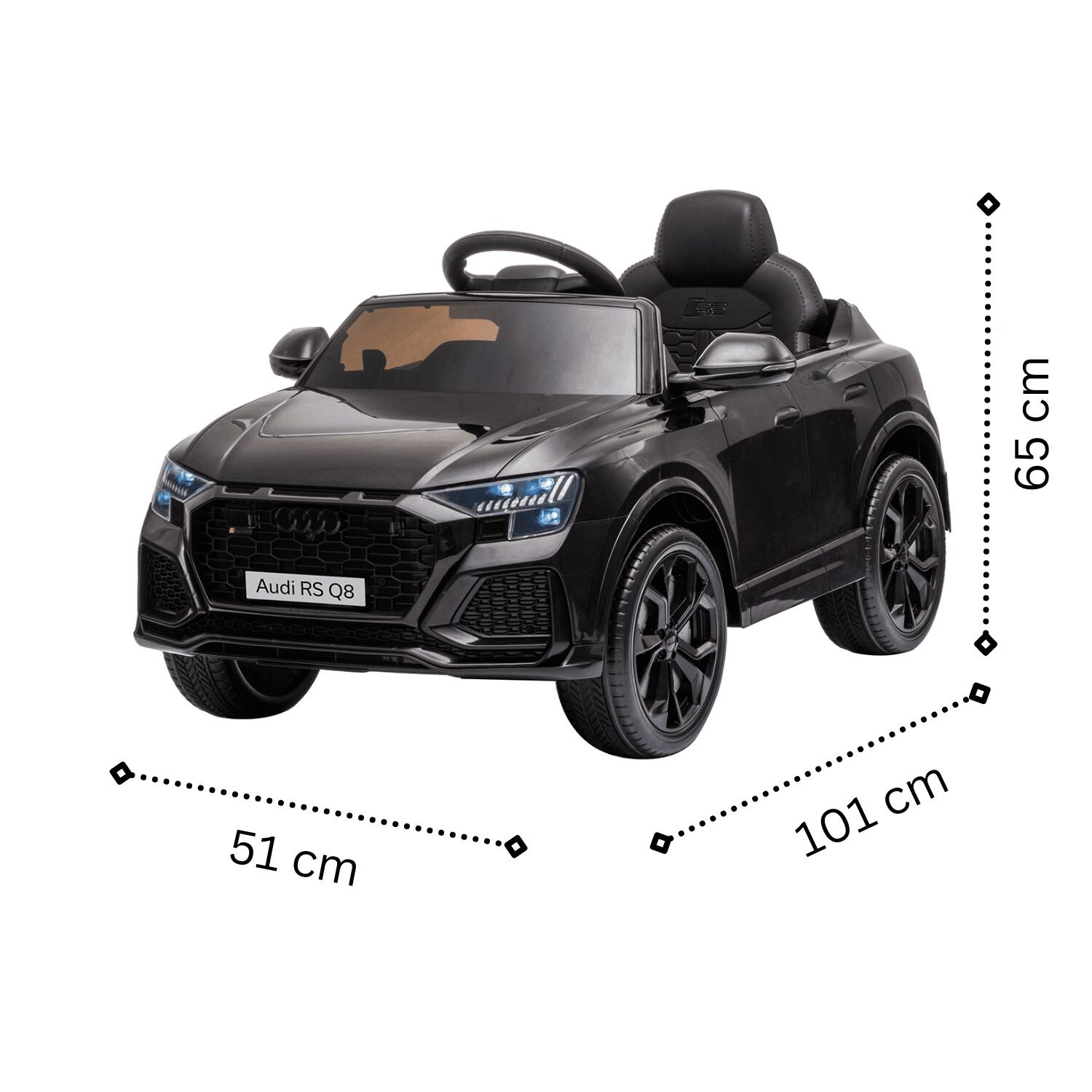 Лицензиран акумулаторен джип Audi RSQ8, 70W, 12V7AH, R/C 2.4G, EVA гуми - Image 6