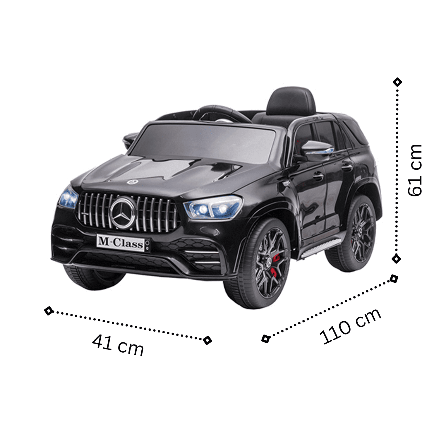 Лицензиран акумулаторен джип Mercedes Benz M-Class, 70W, 12V7Ah, R/C 2.4, EVA гуми - Image 4