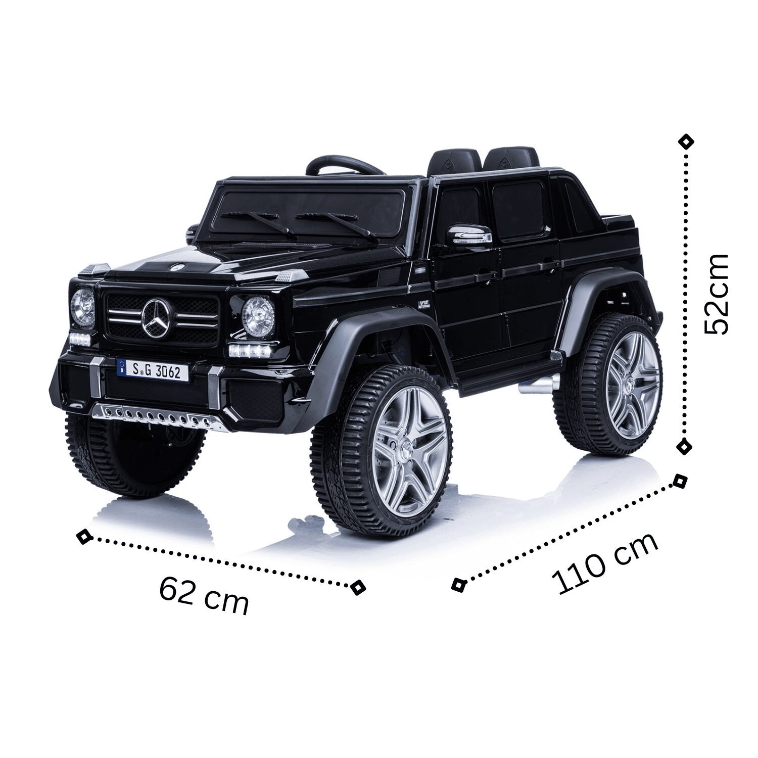 Лицензиран акумулаторен джип Mercedes Maybach G650, 80W, 12V7AH, R/C 2.4G , EVA гуми - Image 6