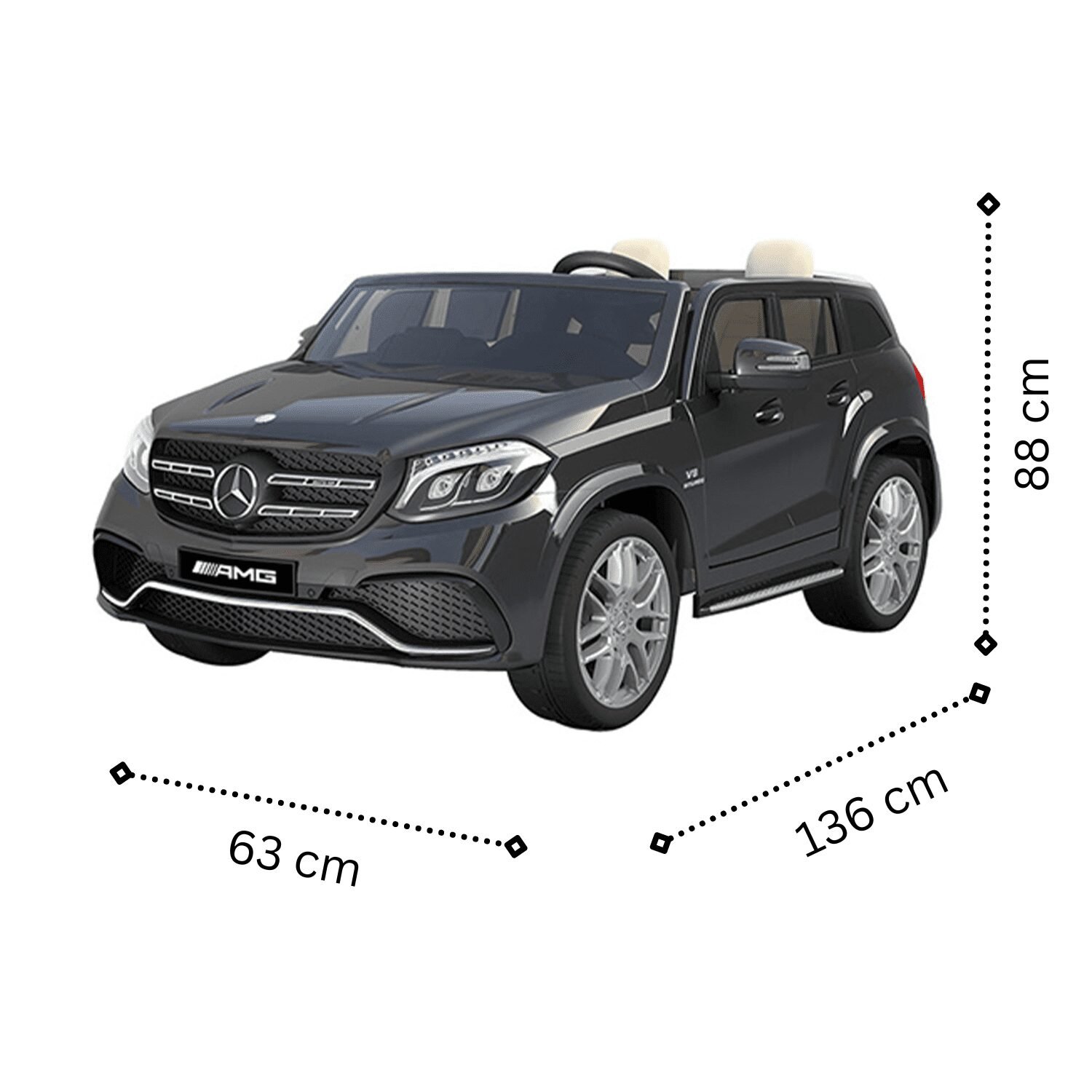 Лицензиран акумулаторен джип Mercedes Benz GLS63, 70W, 12V10AH, R/C 2.4G, EVA гуми - Image 6