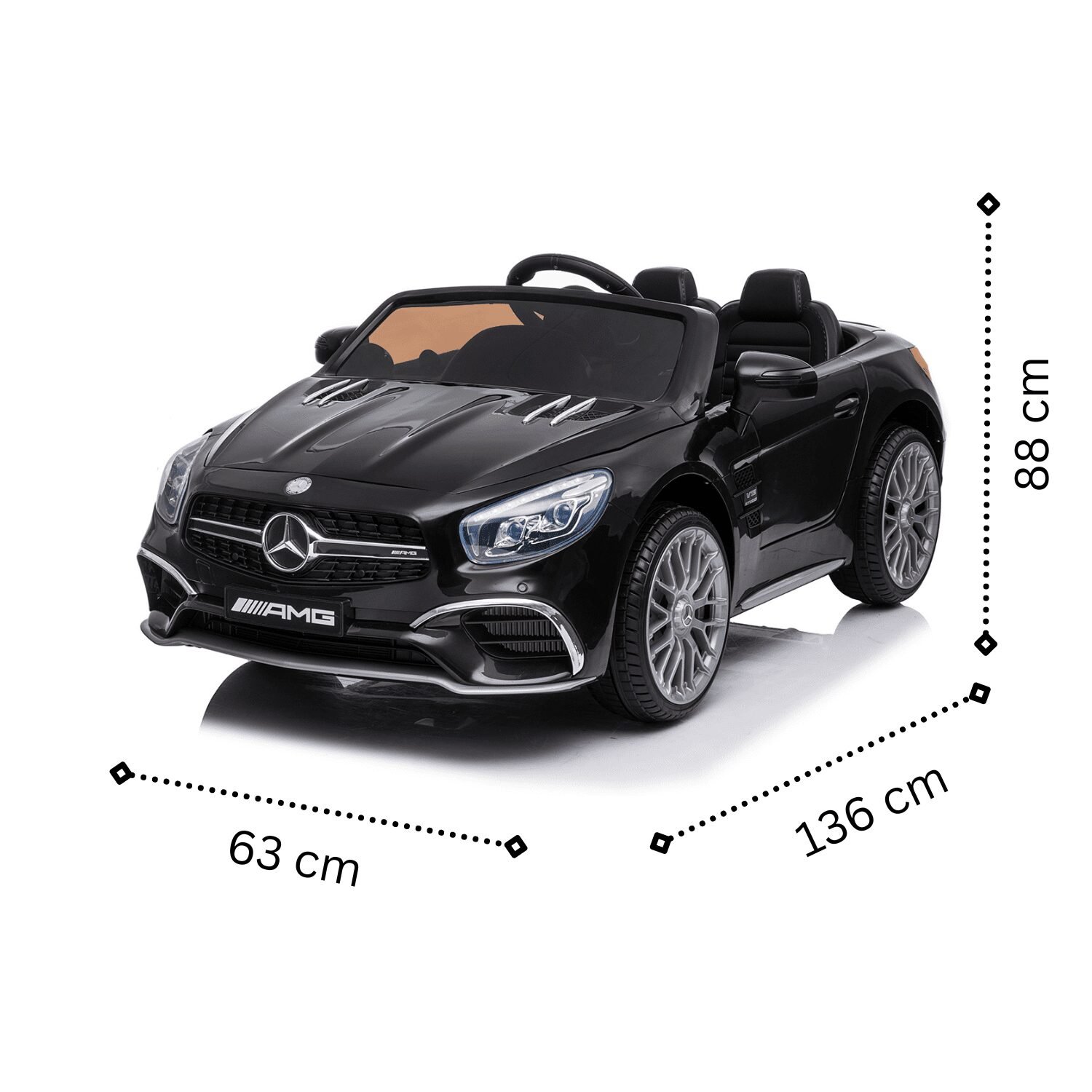 Лицензирана акумулаторна кола Mercedes Benz SL65, 70W, 12V7Ah, R/C 2.4G, EVA гуми - Image 6