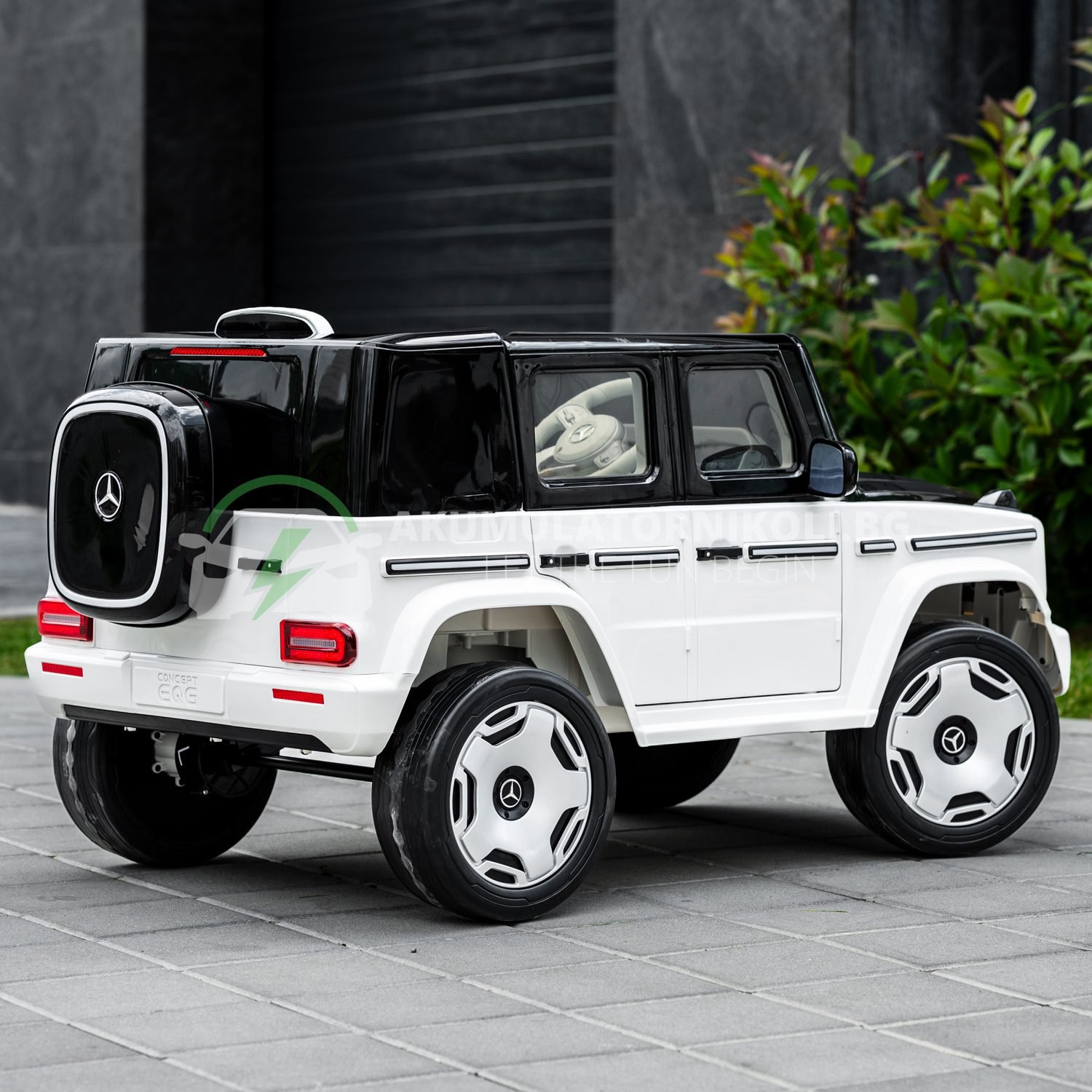 Лицензиран Акумулаторен Джип Mercedes EQG 2026, 140W, 12V/9Ah, 4x4, EVA гуми - Image 10