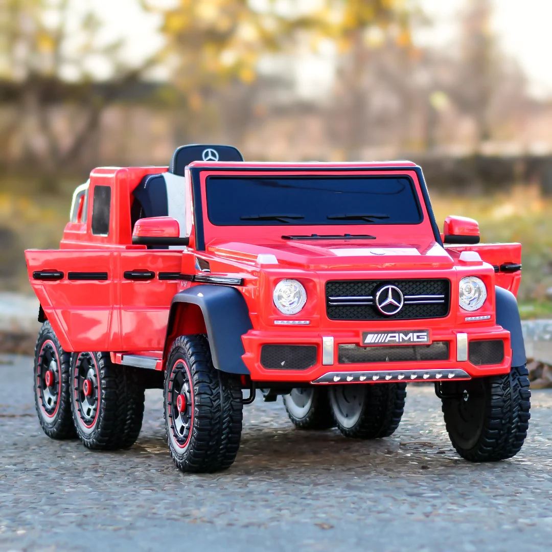 Лицензиран Акумулаторен Джип Mercedes G63 AMG, 12V/10Ah, 6x6, 210W, EVA гуми, R/C, МР3 - Image 4