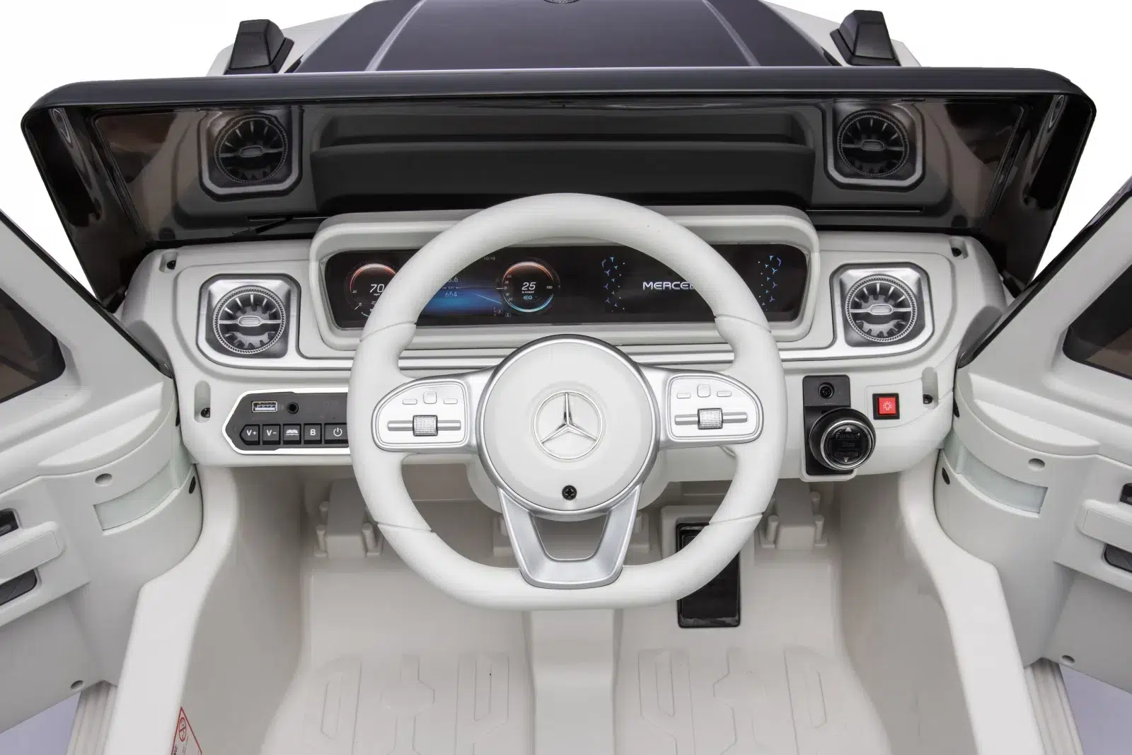 Лицензиран Акумулаторен Джип Mercedes EQG 2026, 4x4, 140W, 12V/9Ah, EVA гуми под наем - Image 12