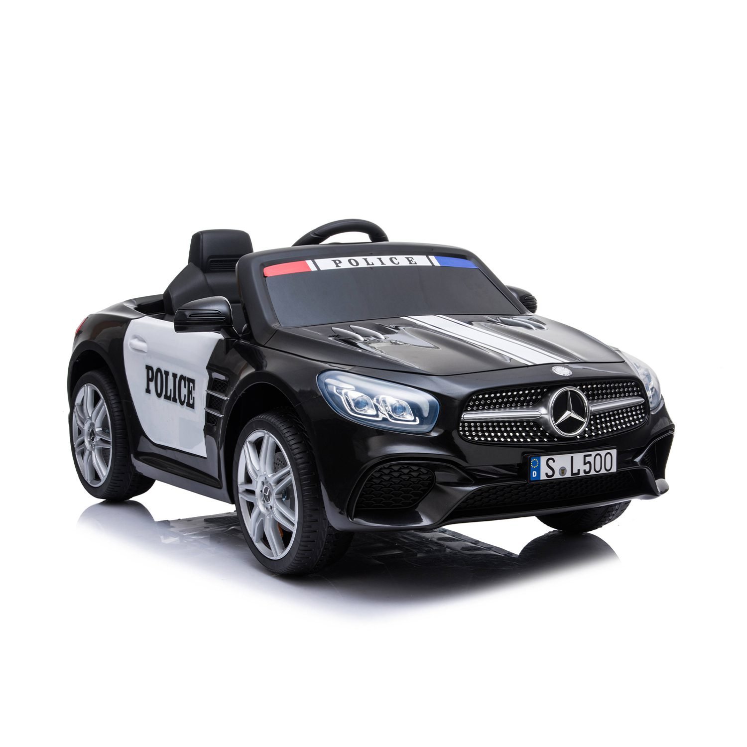 Лицензирана акумулаторна кола Mercedes Benz SL500 Police, 80W, 12V7Ah, R/C 2.4G, EVA гуми - Image 2