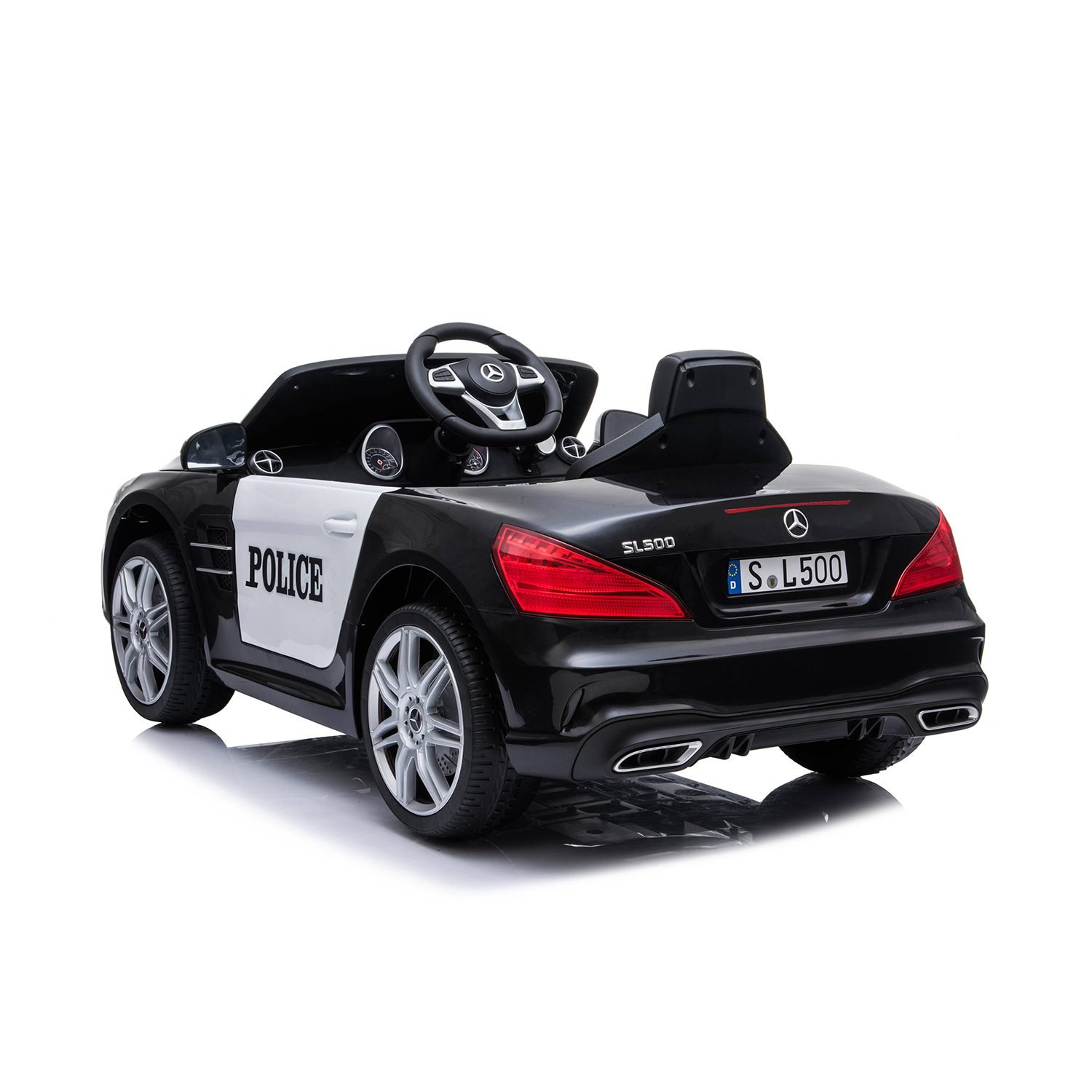 Лицензирана акумулаторна кола Mercedes Benz SL500 Police, 80W, 12V7Ah, R/C 2.4G, EVA гуми - Image 5