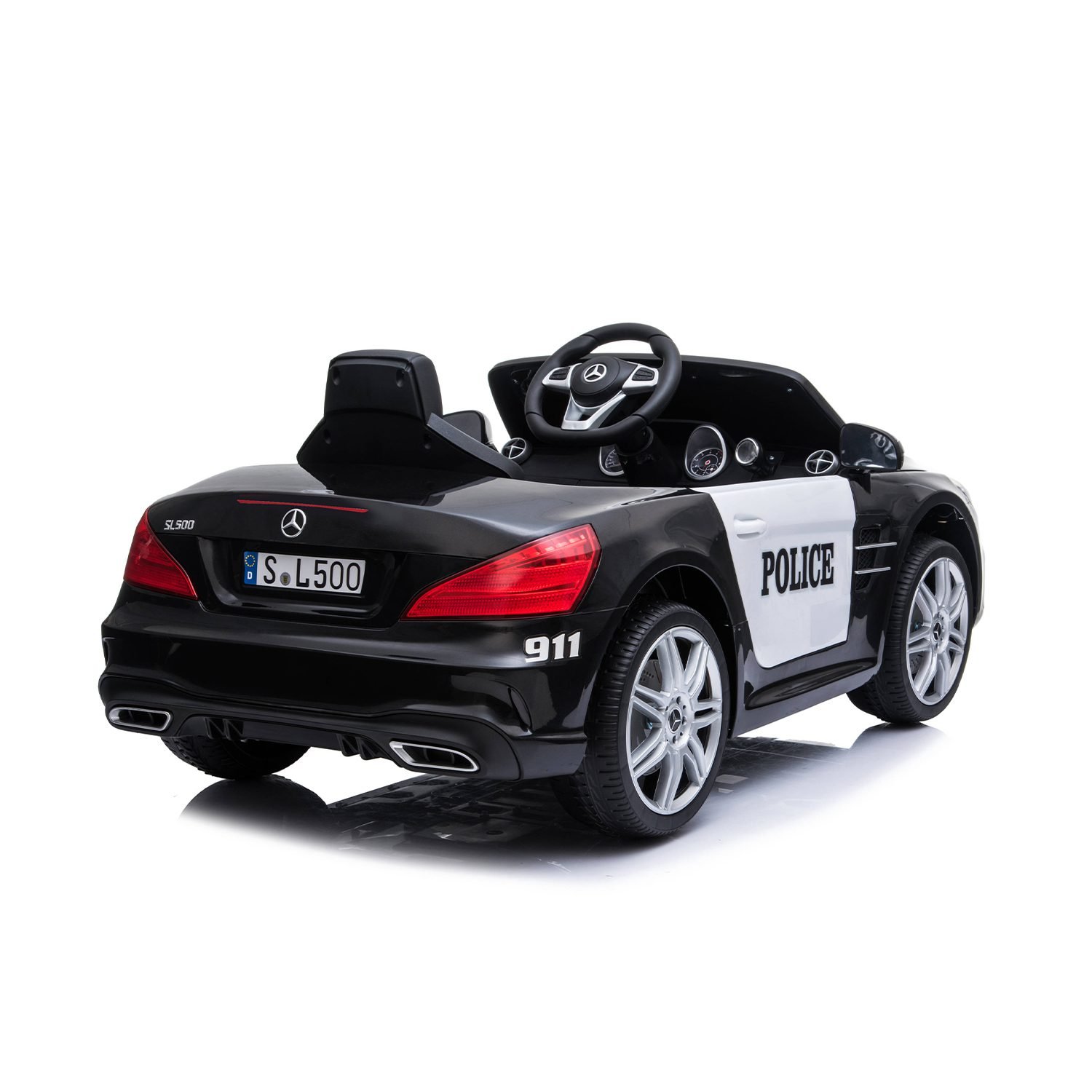 Лицензирана акумулаторна кола Mercedes Benz SL500 Police, 80W, 12V7Ah, R/C 2.4G, EVA гуми - Image 6