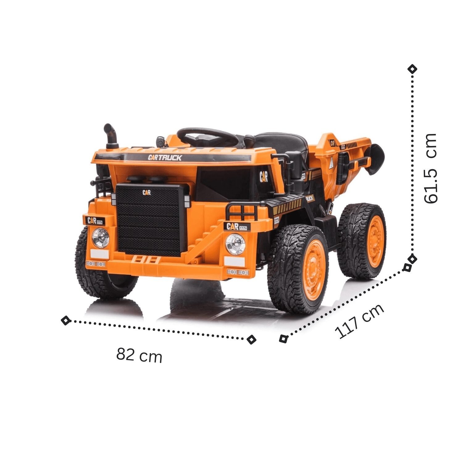 Детски Акумулаторен Камион BJ302, 80W, 12V/10Ah, EVA гуми, R/C 2.4 - Image 7