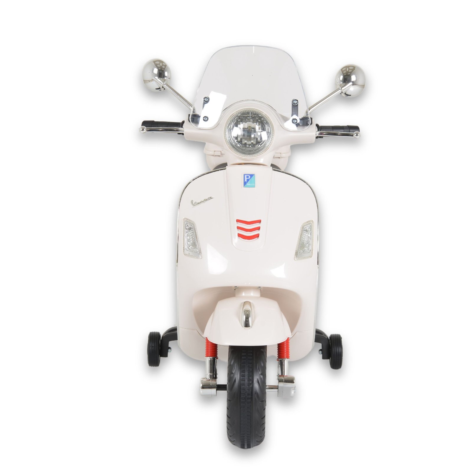 Лицензиран Детски Акумулаторен Мотор Vespa GTS Super, 12V4.5Ah, LED светлини - Image 4