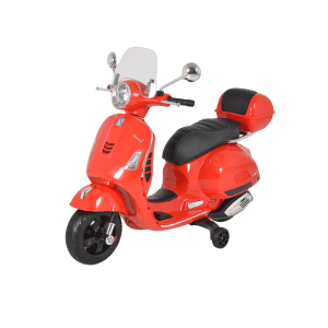 Лицензиран Детски Акумулаторен Мотор Vespa GTS Super, 12V4.5Ah, LED светлини