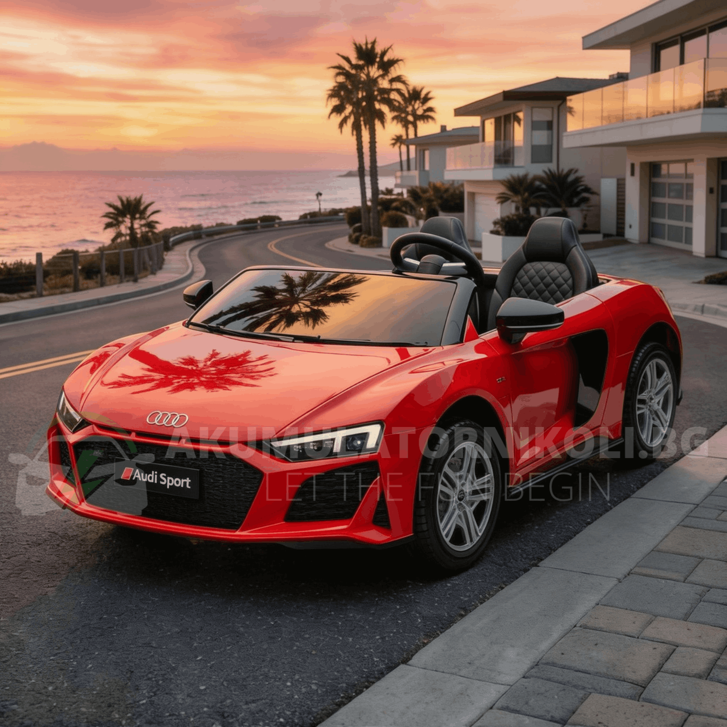 Лицензирана Акумулаторна Кола Audi R8 Premium, 200W, 24V/14Ah, Помпещи гуми