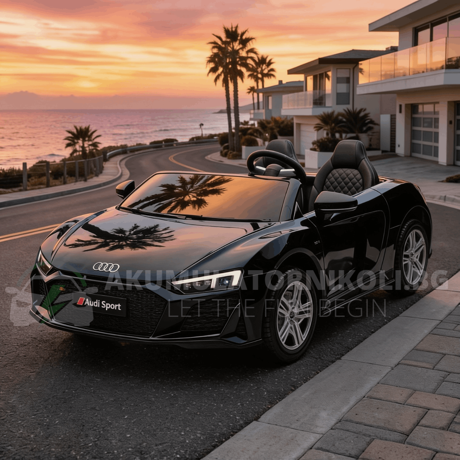 Лицензирана Акумулаторна Кола Audi R8 Premium, 200W, 24V/14Ah, Помпещи гуми