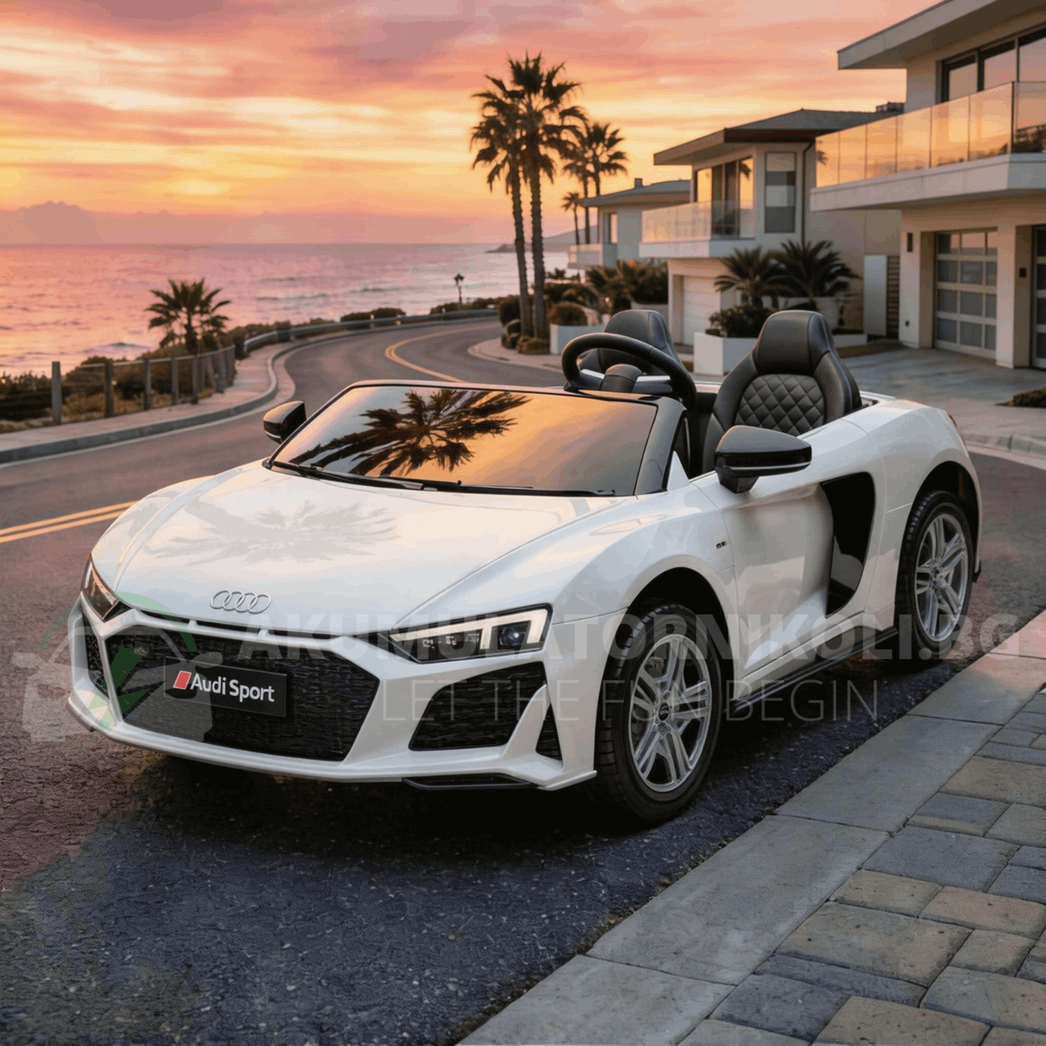 Лицензирана Акумулаторна Кола Audi R8 Premium, 200W, 24V/14Ah, Помпещи гуми