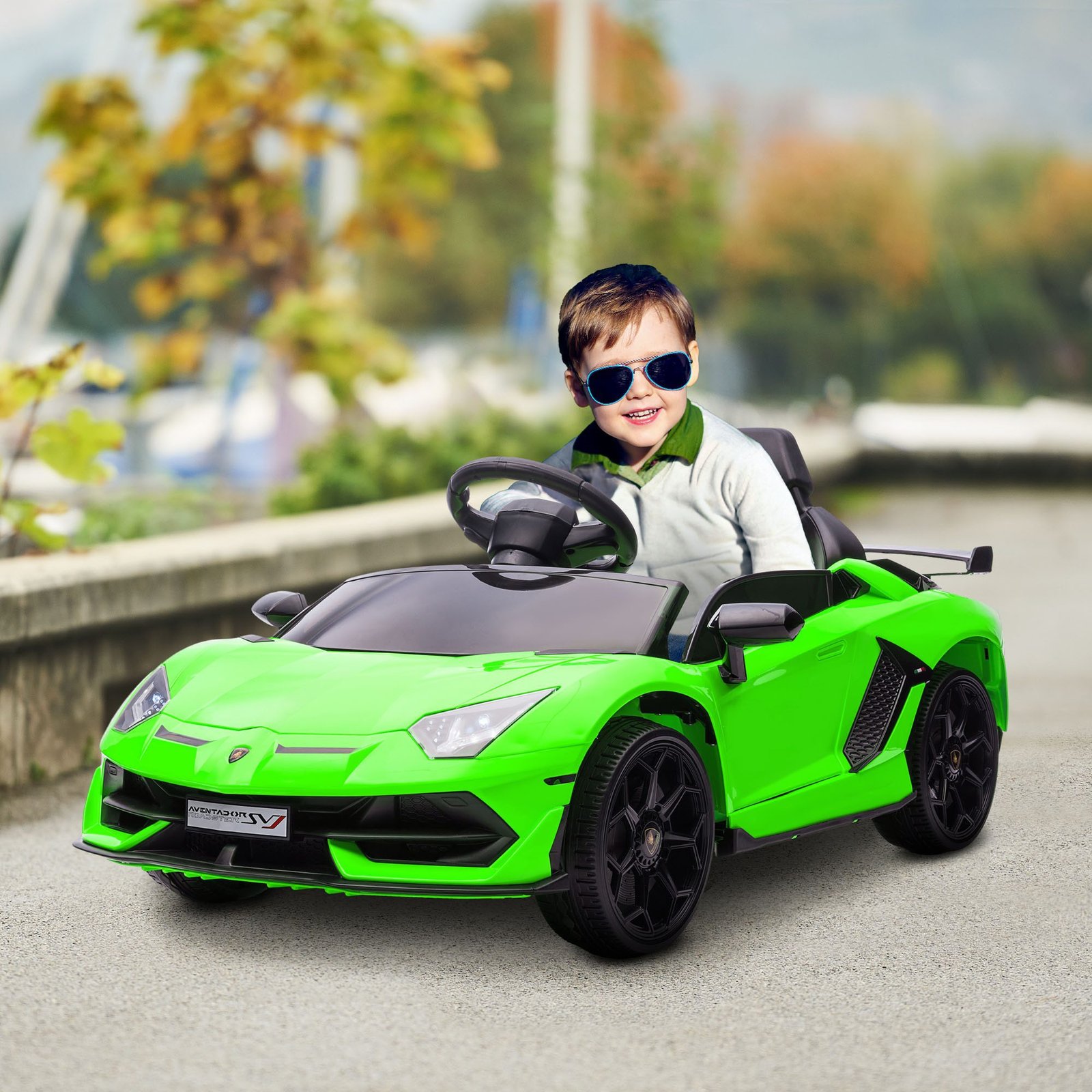 Лицензирана Акумулаторна Кола Lamborghini Aventador, 12V/4.5AH, R/C 2.4G - Image 2