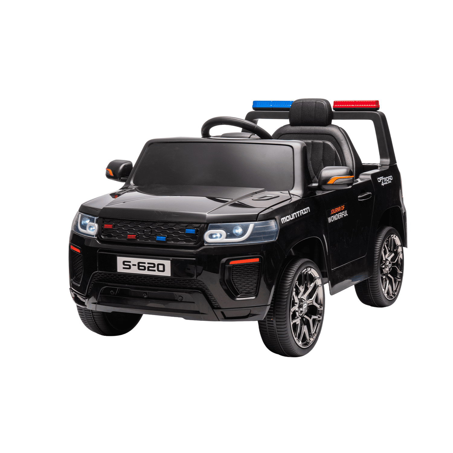 Детски Акумулаторен Джип Police, 50W, 12V/4AH, R/C 2.4G, Bluetooth