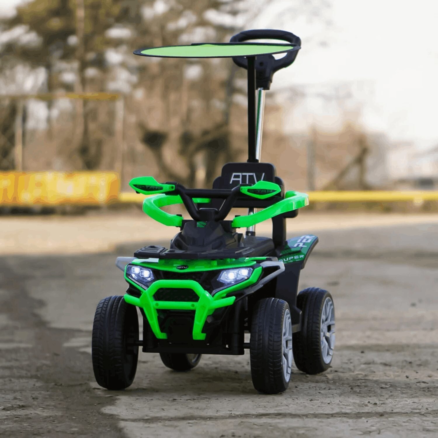 Детско Акумулаторно ATV 4в1 с дръжка, 40W 6V, EVA гуми