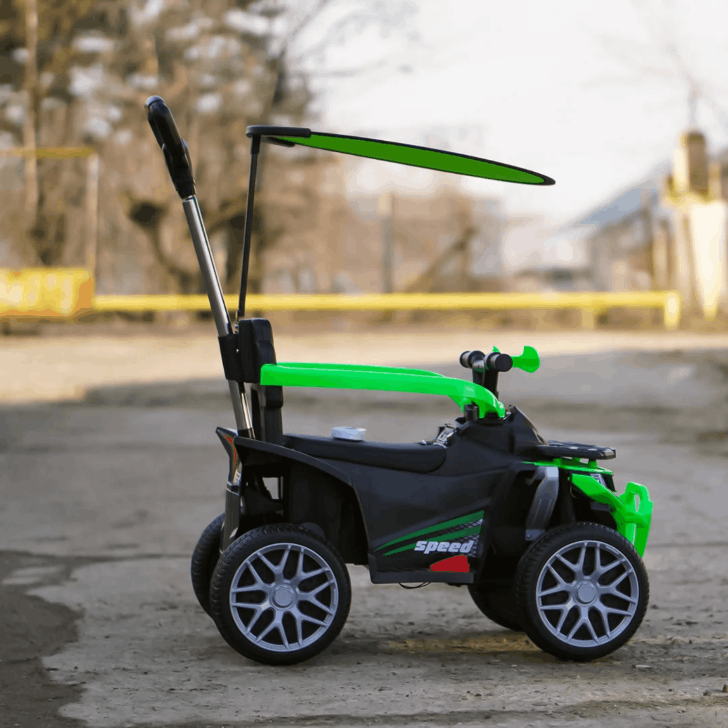 Детско Акумулаторно ATV 4в1 с дръжка, 40W 6V, EVA гуми - Image 5