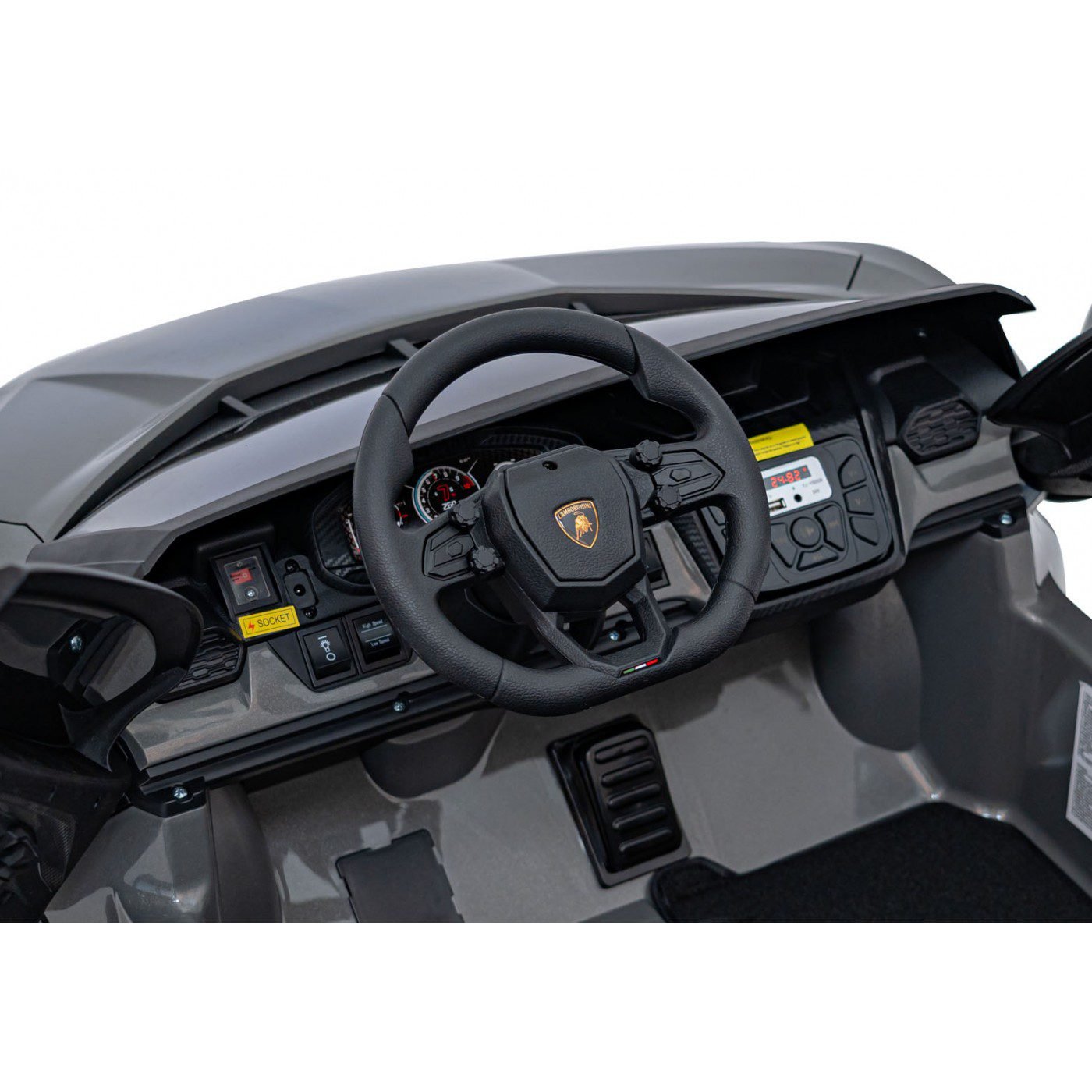 Лицензирана акумулаторна кола Lamborghini Revuelto XL, MP4, 24V7AH, 800W, EVA гуми - Image 21
