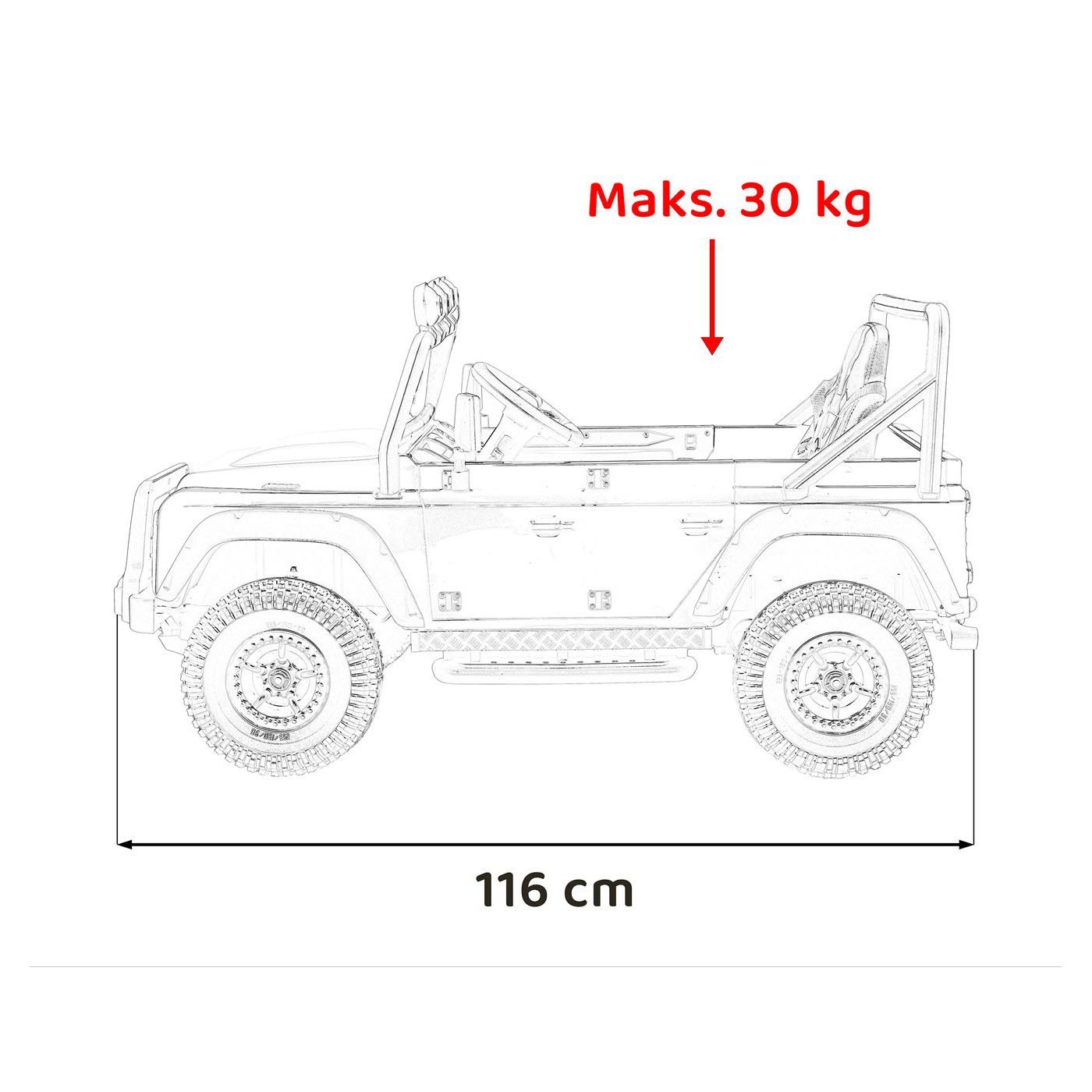Лицензиран Акумулаторен Джип Land Rover Defender, 200W, 24V/7Ah, EVA гуми - Image 22