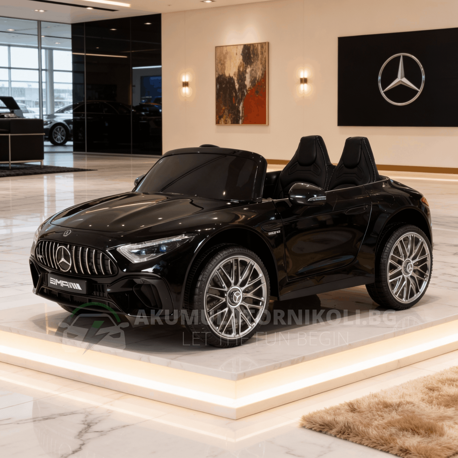 Лицензирана Акумулаторна Кола Mercedes-Benz SL63 2026, 800W, 24V7AH, EVA гуми, MP4 player