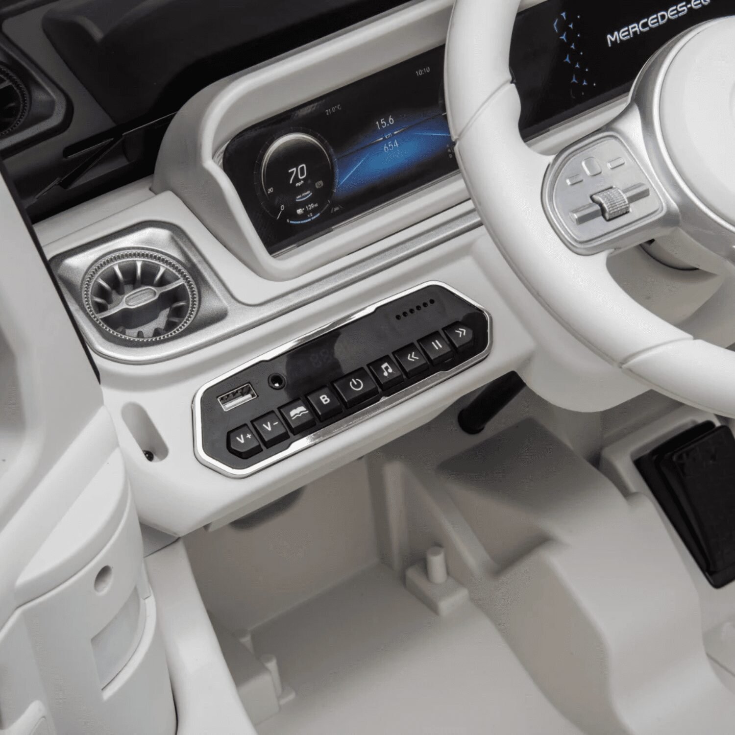 Лицензиран Акумулаторен Джип Mercedes EQG 2026, 140W, 4х4, 12V/9Ah, EVA гуми - Image 7