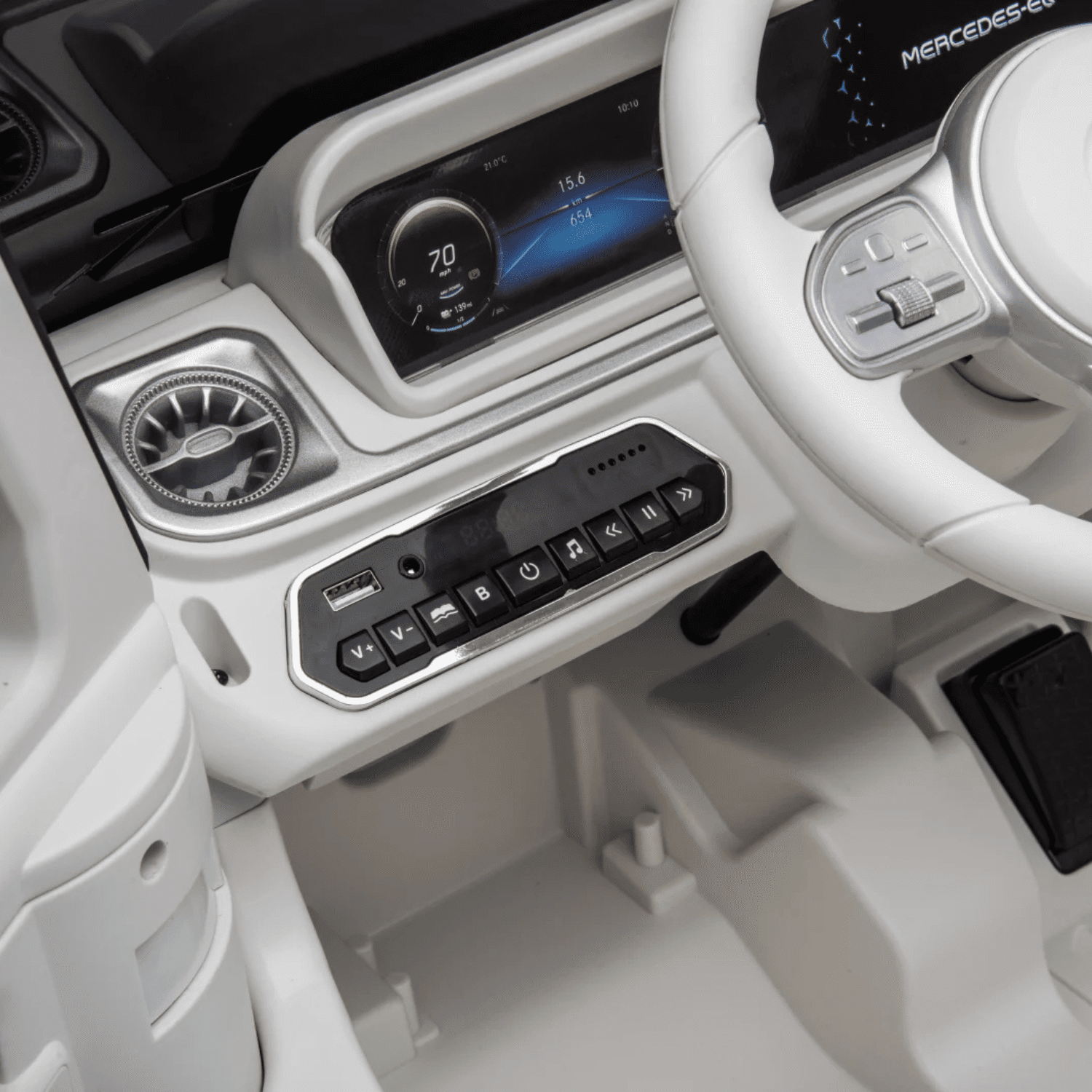 Лицензиран Акумулаторен Джип Mercedes EQG 2026, 140W, 4х4, 12V/9Ah, EVA гуми - Image 7