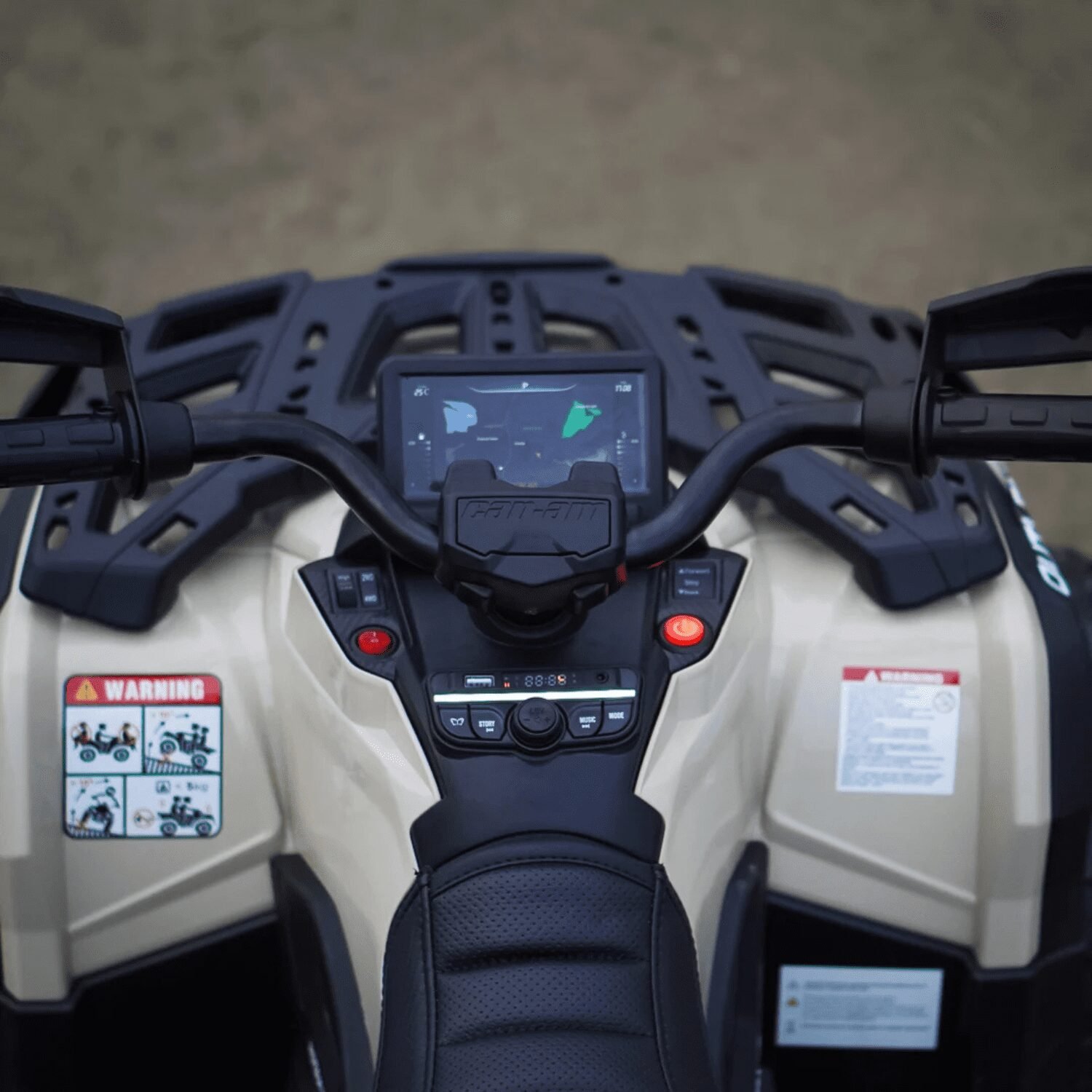 Лицензирано детско ATV CAN-AM Outlander, 800W, 4x4, 24V/7Ah, MP3 - Image 6